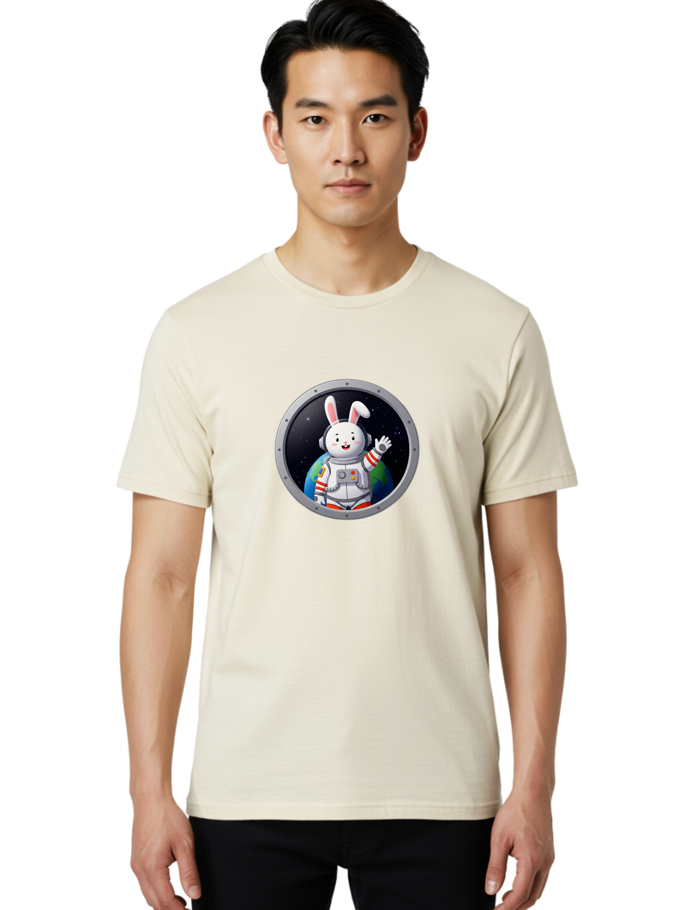 Space-Bunny-7 Men'S Graphic Tee, 100% Cotton, Comfortable Casual Summer Wear, Machine Washable, Vintage Camera, Old Camera, Antique Camera, Black Camera, Classic Photography, Photography Equipment, Nostalgic Device, Film Camera, Camera Art Bai404
