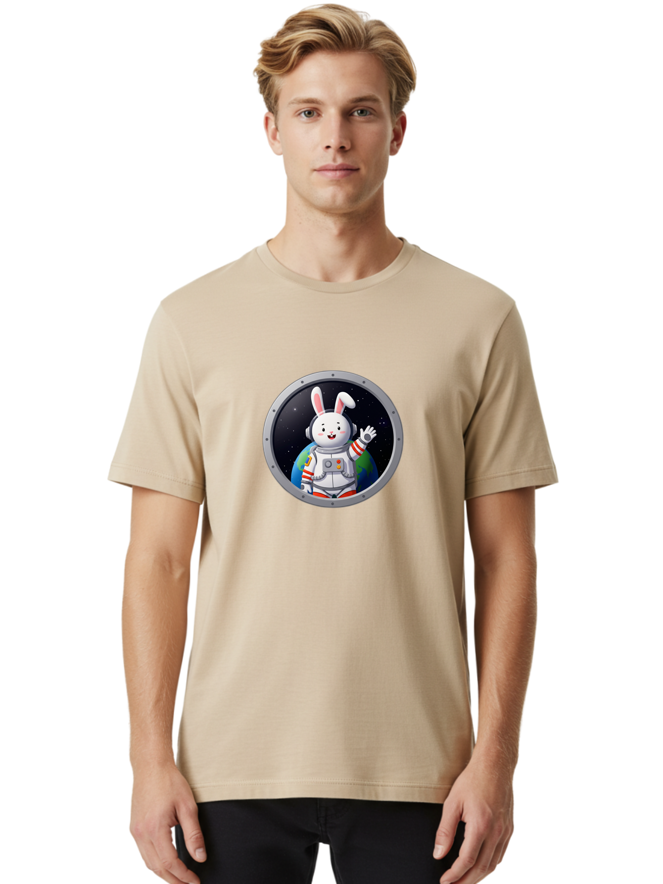Space-Bunny-7 Men'S Graphic Tee, 100% Cotton, Comfortable Casual Summer Wear, Machine Washable, Vintage Camera, Old Camera, Antique Camera, Black Camera, Classic Photography, Photography Equipment, Nostalgic Device, Film Camera, Camera Art Bai404