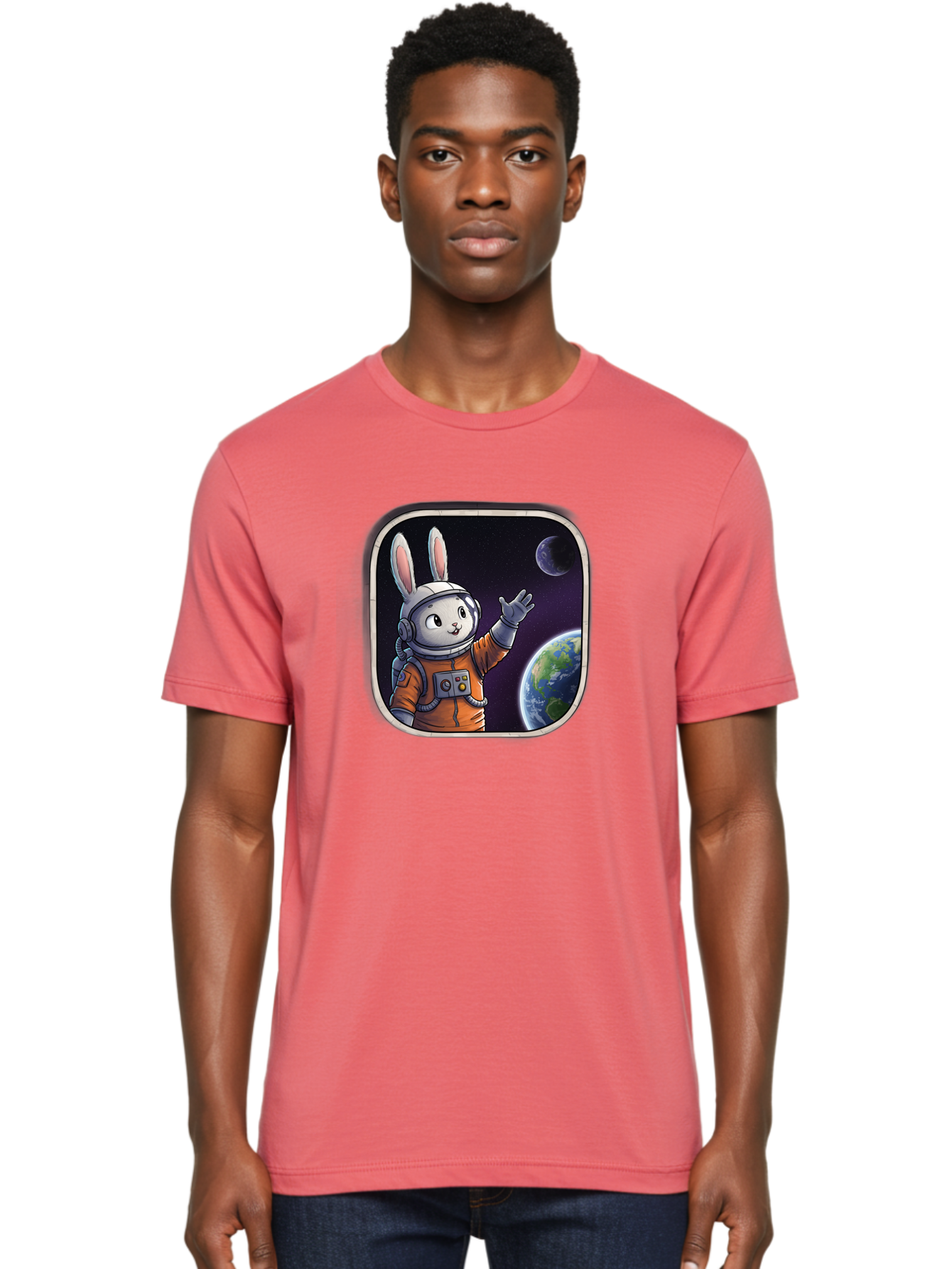 Space-Bunny-8 Men'S Graphic Tee, 100% Cotton, Comfortable Casual Summer Wear, Machine Washable, Vintage Camera, Old Camera, Antique Camera, Black Camera, Classic Photography, Photography Equipment, Nostalgic Device, Film Camera, Camera Art Bai405