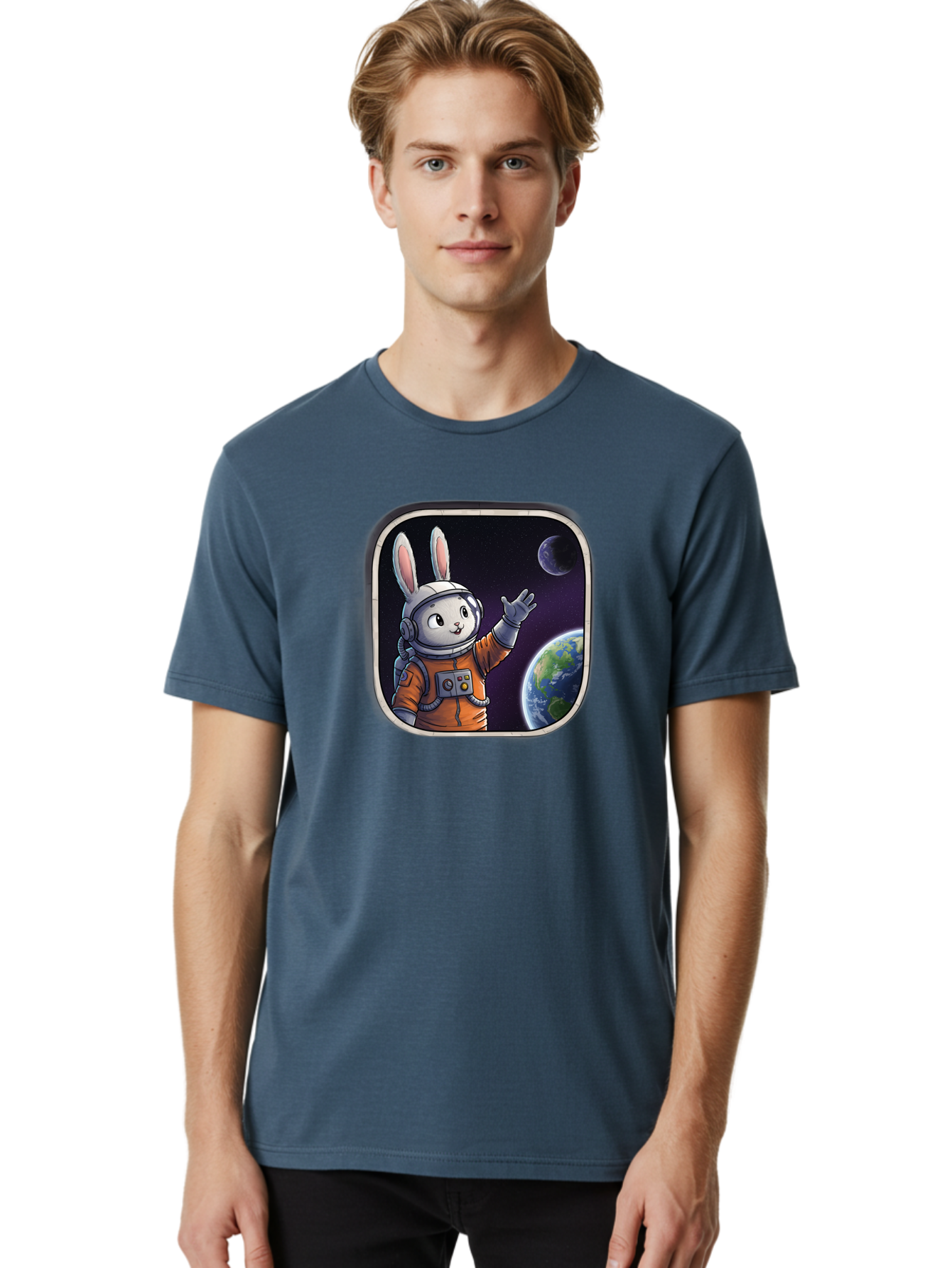 Space-Bunny-8 Men'S Graphic Tee, 100% Cotton, Comfortable Casual Summer Wear, Machine Washable, Vintage Camera, Old Camera, Antique Camera, Black Camera, Classic Photography, Photography Equipment, Nostalgic Device, Film Camera, Camera Art Bai405