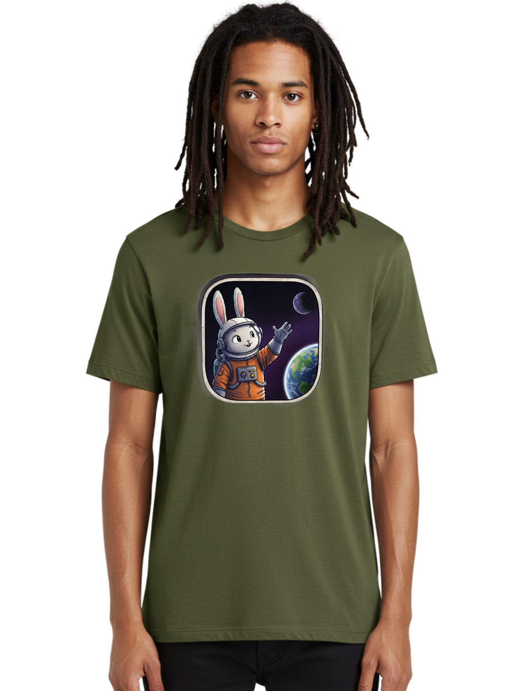 Space-Bunny-8 Men'S Graphic Tee, 100% Cotton, Comfortable Casual Summer Wear, Machine Washable, Vintage Camera, Old Camera, Antique Camera, Black Camera, Classic Photography, Photography Equipment, Nostalgic Device, Film Camera, Camera Art Bai405
