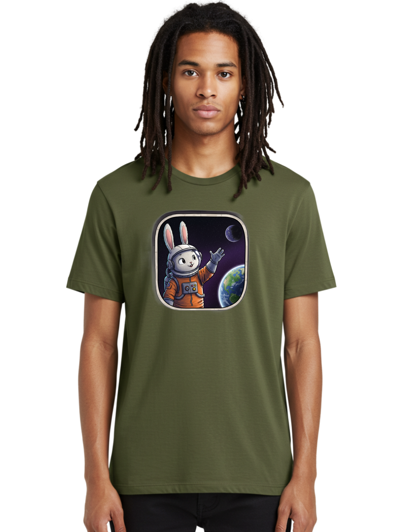 Space-Bunny-8 Men'S Graphic Tee, 100% Cotton, Comfortable Casual Summer Wear, Machine Washable, Vintage Camera, Old Camera, Antique Camera, Black Camera, Classic Photography, Photography Equipment, Nostalgic Device, Film Camera, Camera Art Bai405