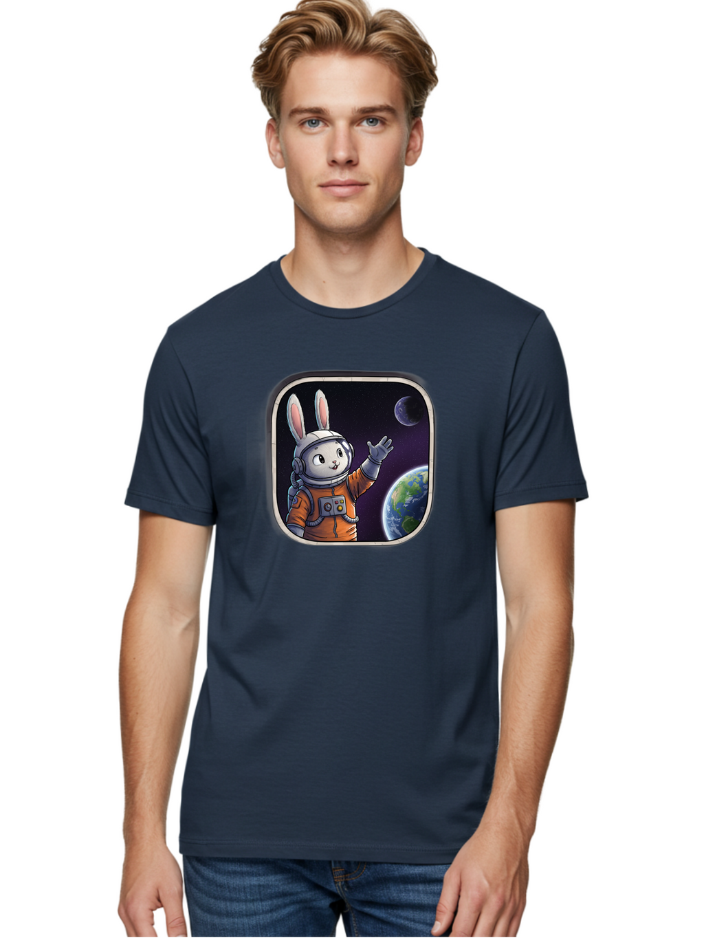 Space-Bunny-8 Men'S Graphic Tee, 100% Cotton, Comfortable Casual Summer Wear, Machine Washable, Vintage Camera, Old Camera, Antique Camera, Black Camera, Classic Photography, Photography Equipment, Nostalgic Device, Film Camera, Camera Art Bai405