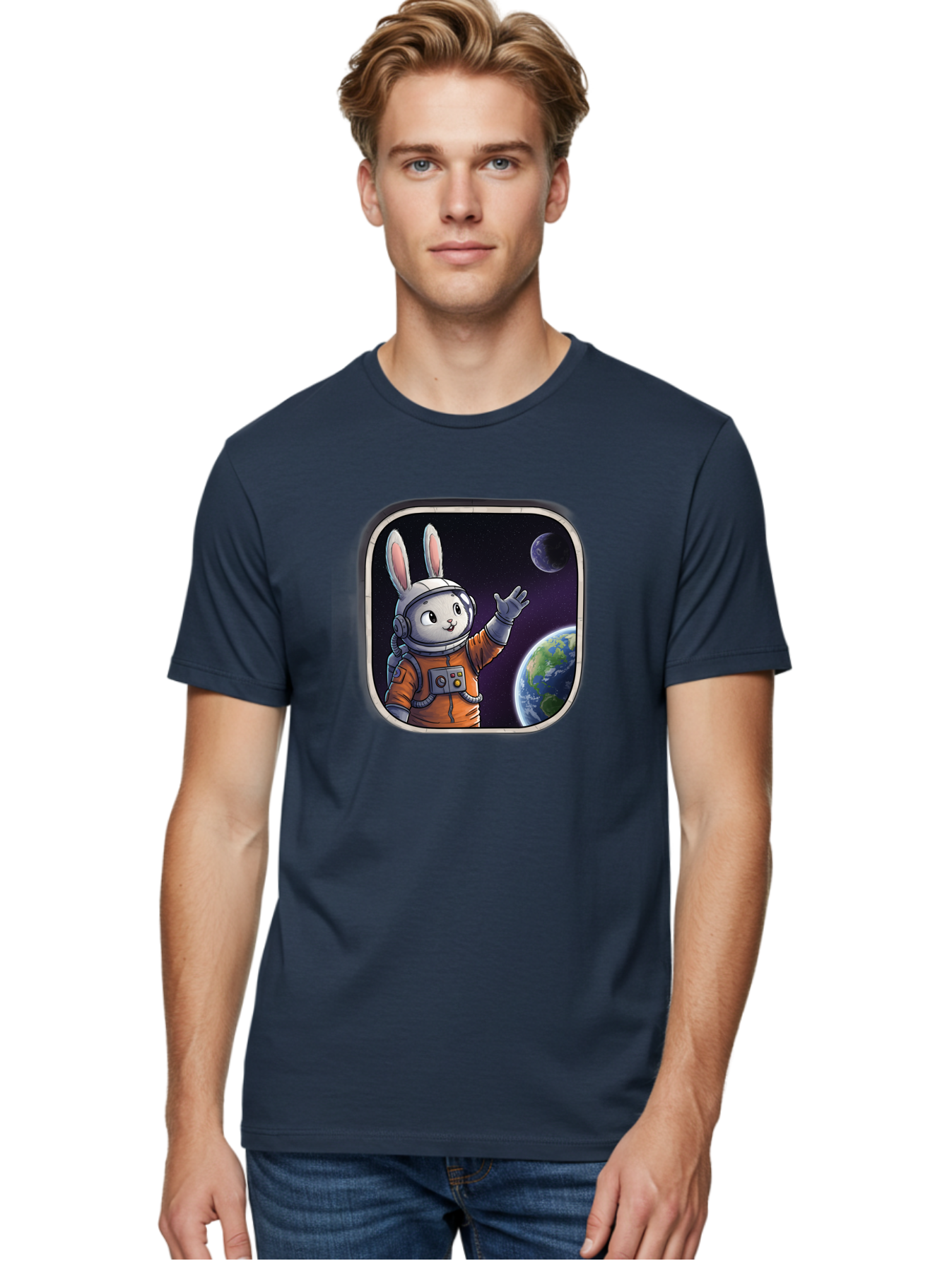 Space-Bunny-8 Men'S Graphic Tee, 100% Cotton, Comfortable Casual Summer Wear, Machine Washable, Vintage Camera, Old Camera, Antique Camera, Black Camera, Classic Photography, Photography Equipment, Nostalgic Device, Film Camera, Camera Art Bai405