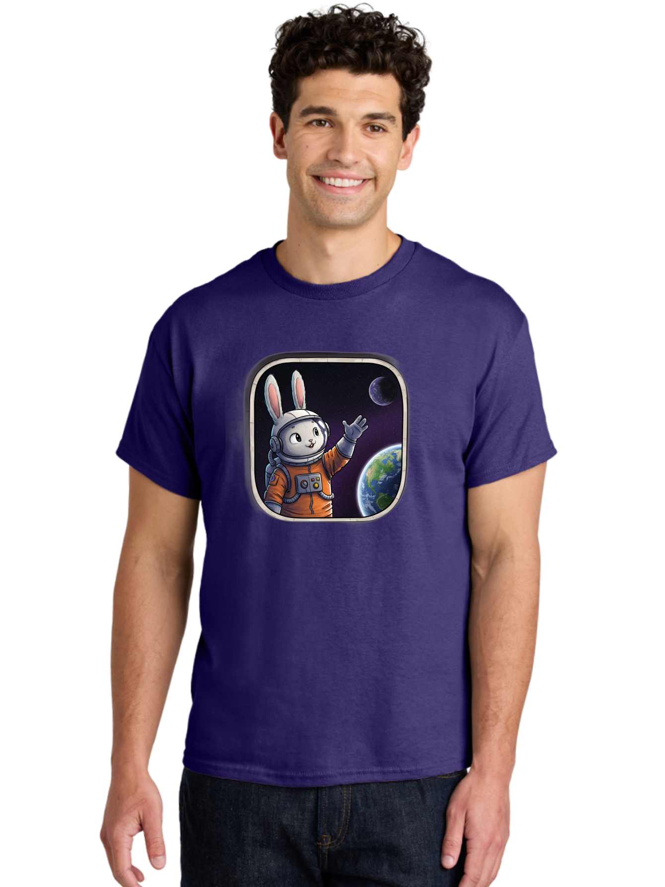 Space-Bunny-8 Men'S Graphic Tee, 100% Cotton, Comfortable Casual Summer Wear, Machine Washable, Vintage Camera, Old Camera, Antique Camera, Black Camera, Classic Photography, Photography Equipment, Nostalgic Device, Film Camera, Camera Art Bai405