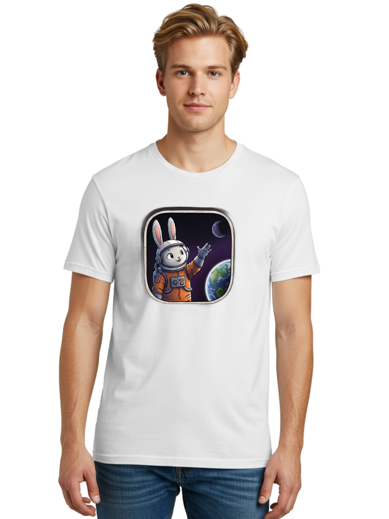 Space-Bunny-8 Men'S Graphic Tee, 100% Cotton, Comfortable Casual Summer Wear, Machine Washable, Vintage Camera, Old Camera, Antique Camera, Black Camera, Classic Photography, Photography Equipment, Nostalgic Device, Film Camera, Camera Art Bai405
