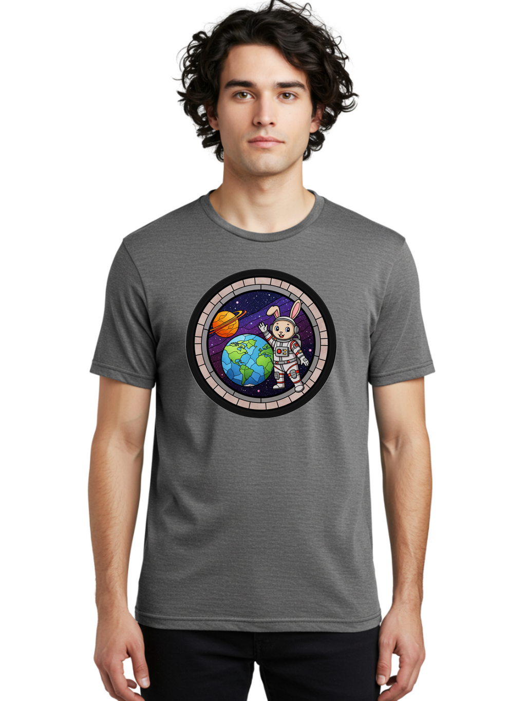 Space-Bunny-Astronaut-3 Men'S Graphic Tee, 100% Cotton, Comfortable Casual Summer Wear, Machine Washable, Vintage Camera, Old Camera, Antique Camera, Black Camera, Classic Photography, Photography Equipment, Nostalgic Device, Film Camera, Bai409