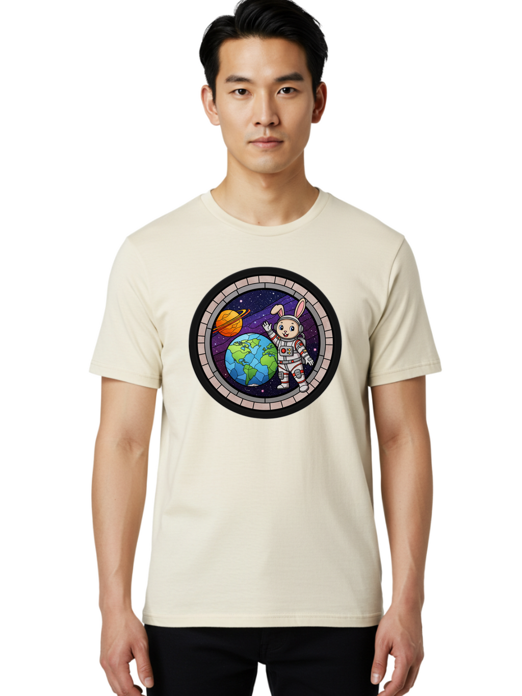 Space-Bunny-Astronaut-3 Men'S Graphic Tee, 100% Cotton, Comfortable Casual Summer Wear, Machine Washable, Vintage Camera, Old Camera, Antique Camera, Black Camera, Classic Photography, Photography Equipment, Nostalgic Device, Film Camera, Bai409