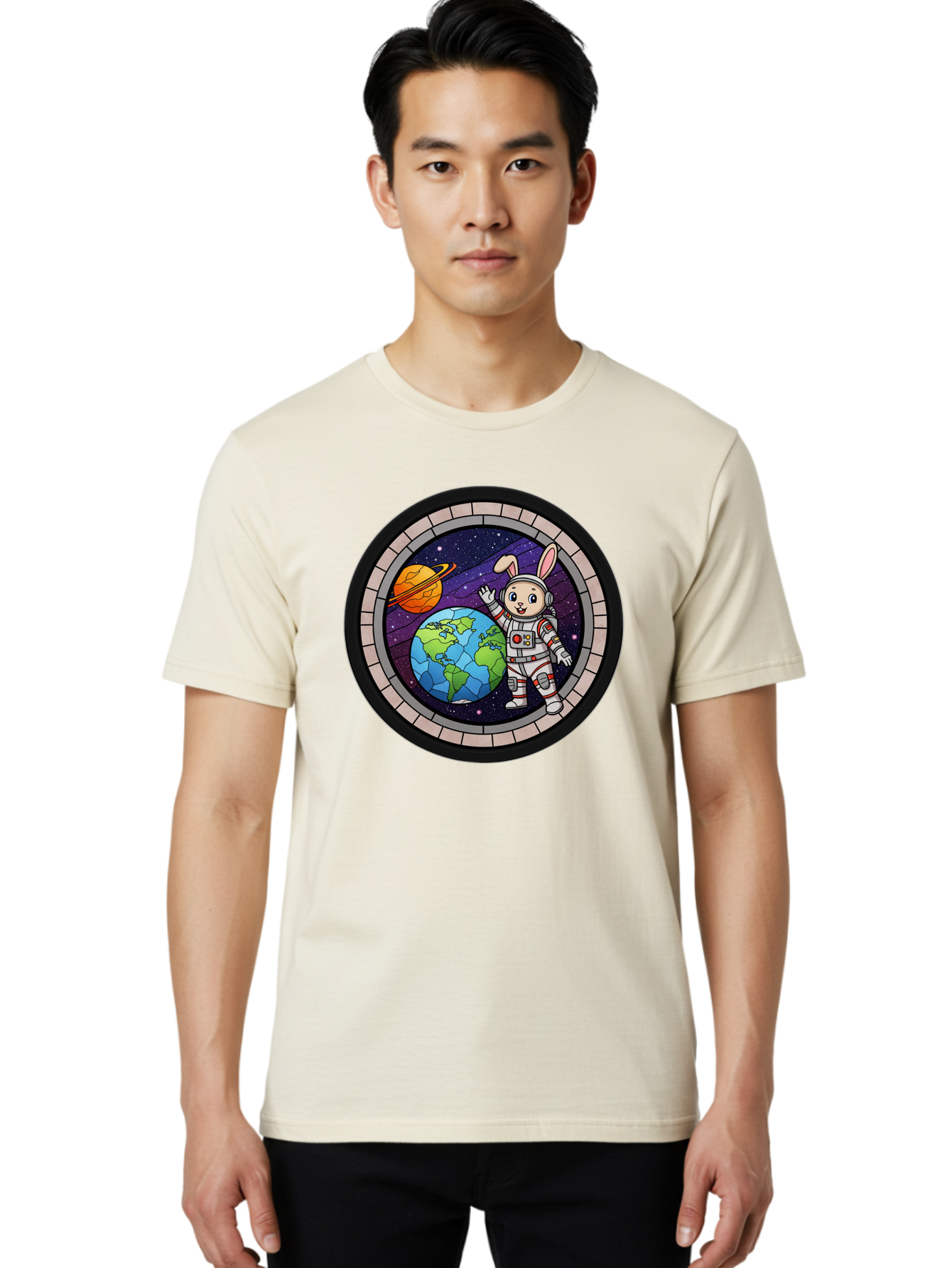 Space-Bunny-Astronaut-3 Men'S Graphic Tee, 100% Cotton, Comfortable Casual Summer Wear, Machine Washable, Vintage Camera, Old Camera, Antique Camera, Black Camera, Classic Photography, Photography Equipment, Nostalgic Device, Film Camera, Bai409