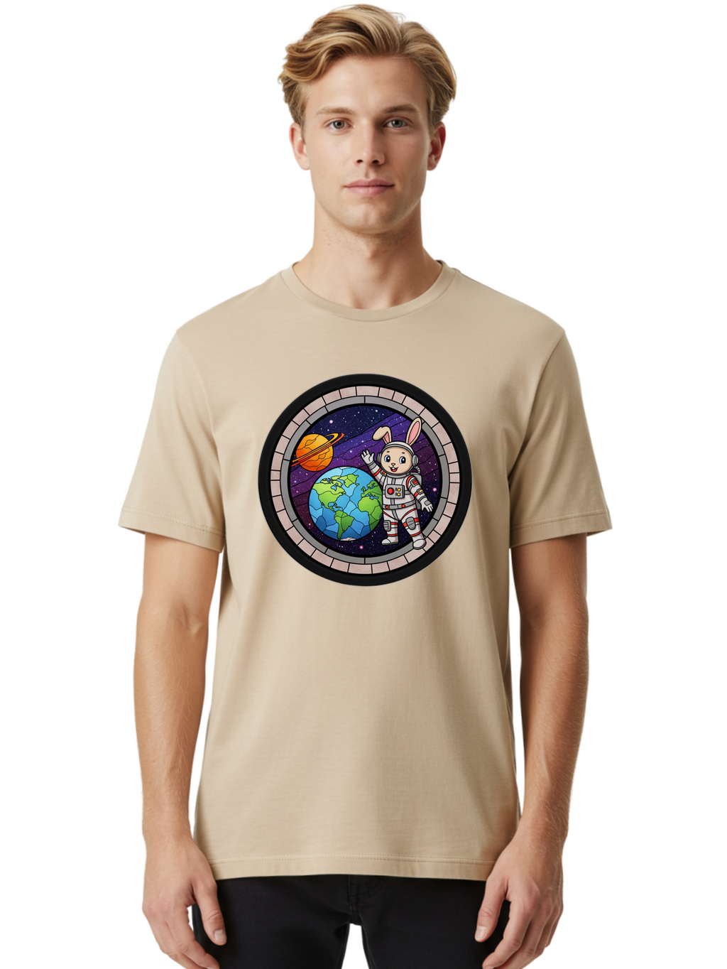 Space-Bunny-Astronaut-3 Men'S Graphic Tee, 100% Cotton, Comfortable Casual Summer Wear, Machine Washable, Vintage Camera, Old Camera, Antique Camera, Black Camera, Classic Photography, Photography Equipment, Nostalgic Device, Film Camera, Bai409