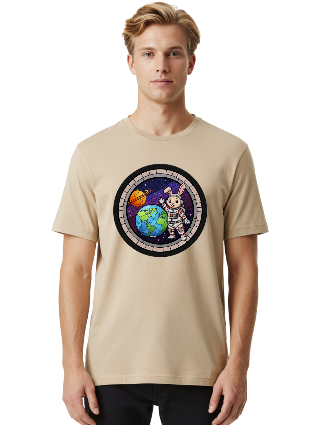 Space-Bunny-Astronaut-3 Men'S Graphic Tee, 100% Cotton, Comfortable Casual Summer Wear, Machine Washable, Vintage Camera, Old Camera, Antique Camera, Black Camera, Classic Photography, Photography Equipment, Nostalgic Device, Film Camera, Bai409