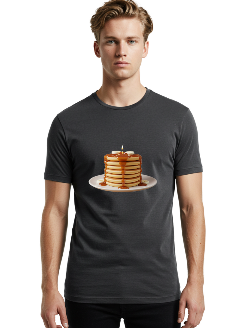 Stack-Of-Pancakes Men'S Graphic Tee, 100% Cotton, Comfortable Casual Summer Wear, Machine Washable, Vintage Camera, Old Camera, Antique Camera, Black Camera, Classic Photography, Photography Equipment, Nostalgic Device, Film Camera, Camera Art Bai415