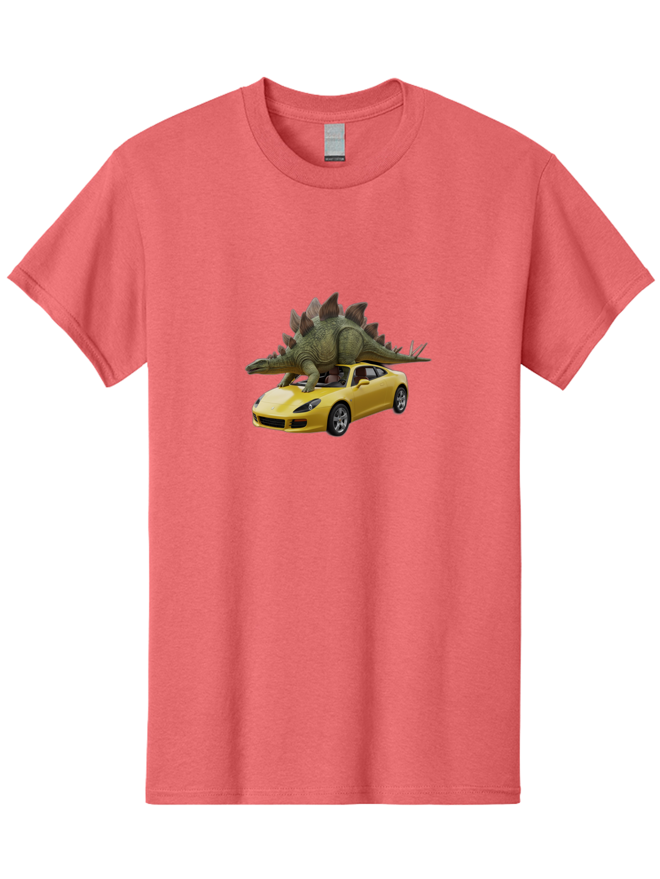Stegosaurus-On-Porsche Men'S Graphic Tee, 100% Cotton, Comfortable Casual Summer Wear, Machine Washable, Vintage Camera, Old Camera, Antique Camera, Black Camera, Classic Photography, Photography Equipment, Nostalgic Device, Film Camera, Bai426