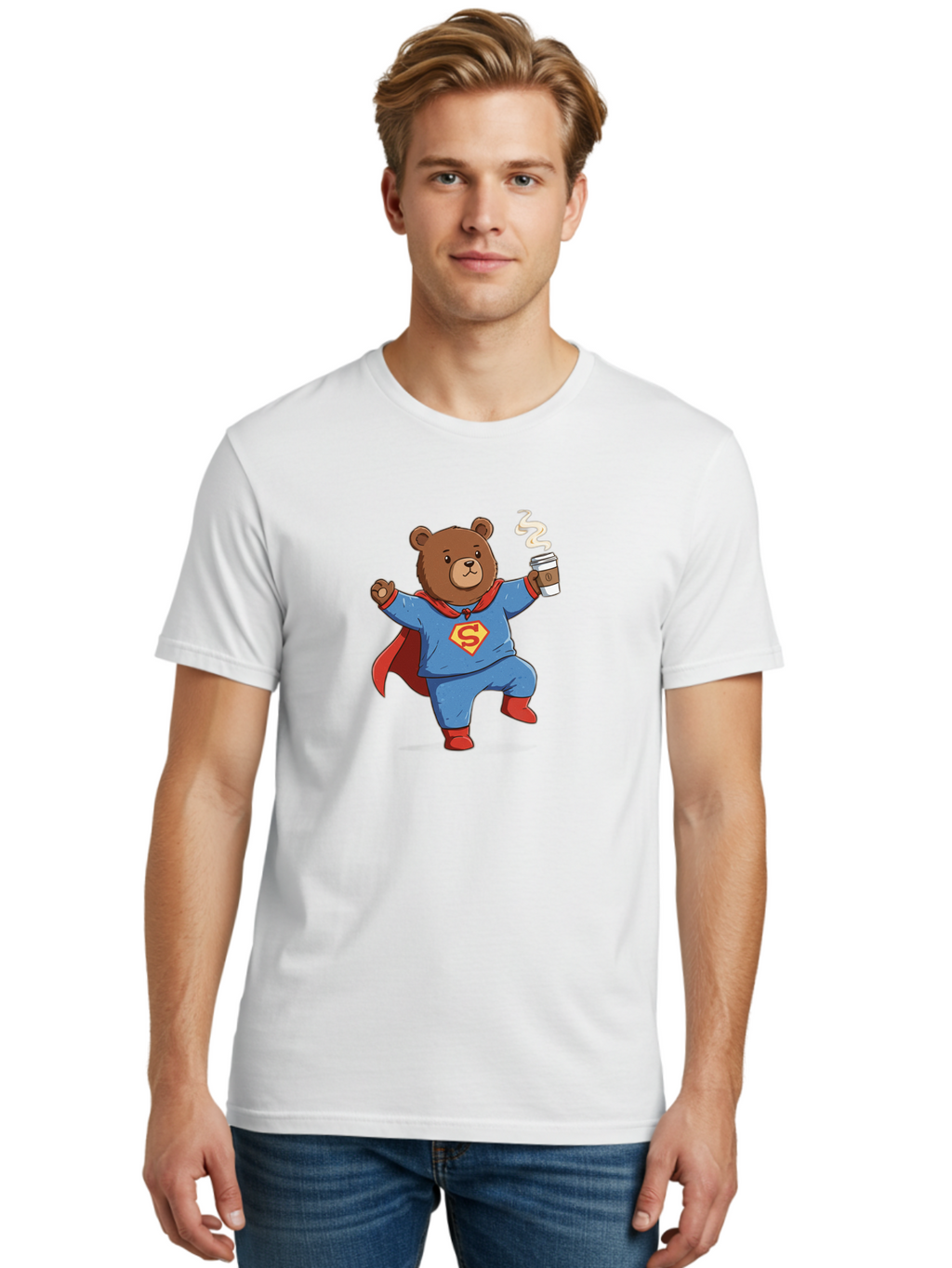 Super-Bear Men'S Graphic Tee, 100% Cotton, Comfortable Casual Summer Wear, Machine Washable, Vintage Camera, Old Camera, Antique Camera, Black Camera, Classic Photography, Photography Equipment, Nostalgic Device, Film Camera, Camera Art Bai432