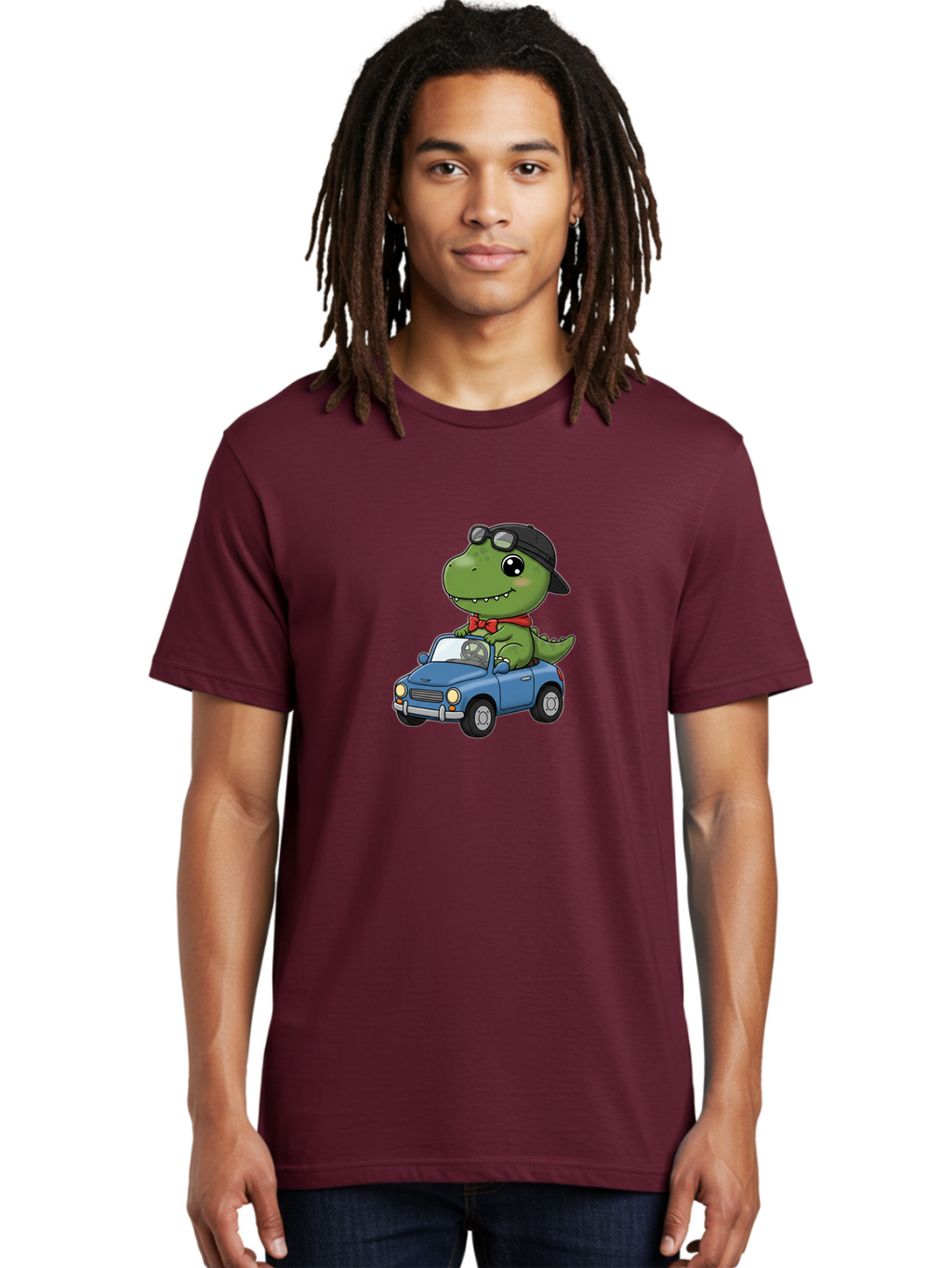 T-Rex-Driving-Car Men'S Graphic Tee, 100% Cotton, Comfortable Casual Summer Wear, Machine Washable, Vintage Camera, Old Camera, Antique Camera, Black Camera, Classic Photography, Photography Equipment, Nostalgic Device, Film Camera, Camera Art Bai435