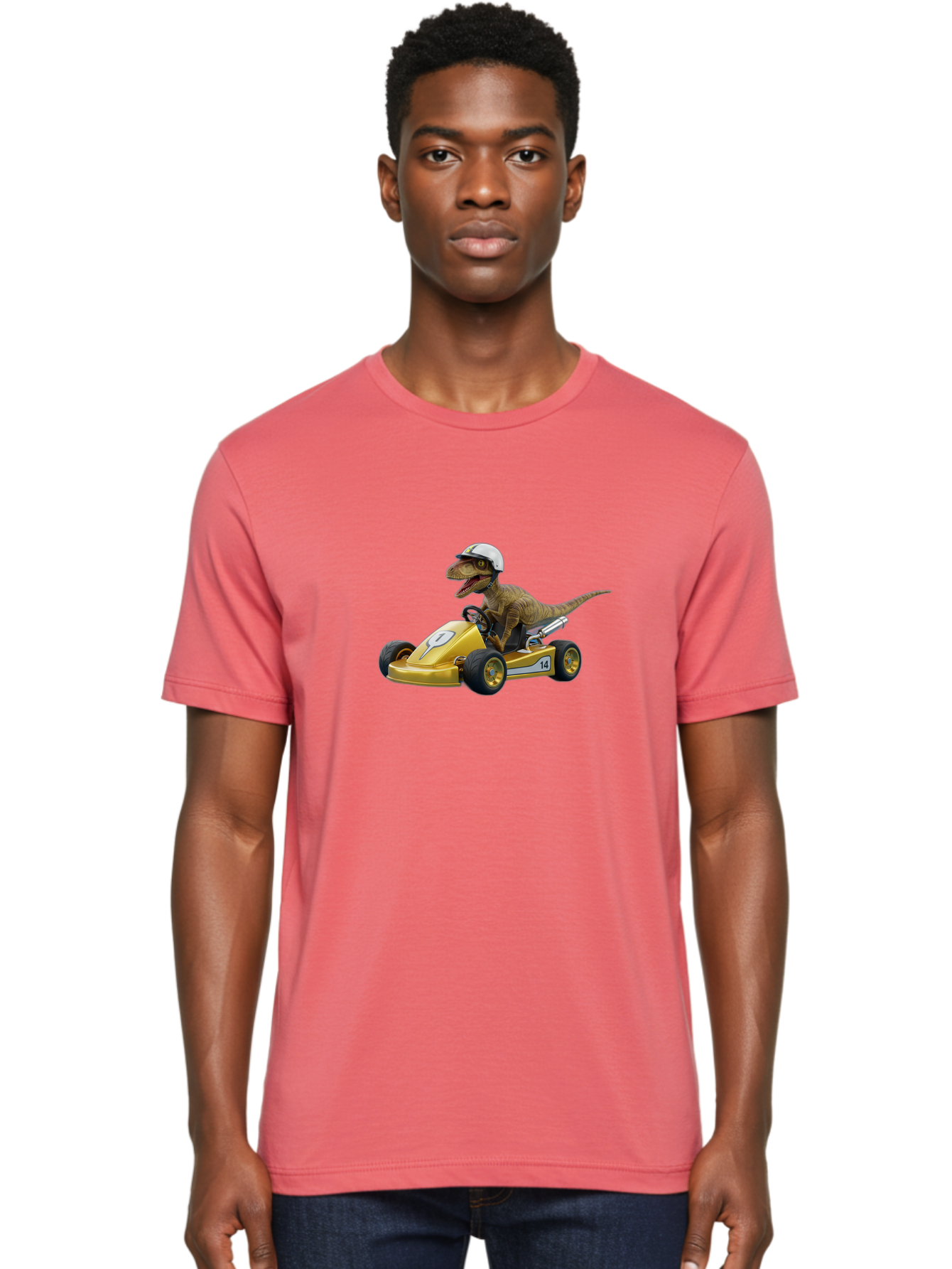 T-Rex-Go-Kart-14 Men'S Graphic Tee, 100% Cotton, Comfortable Casual Summer Wear, Machine Washable, Vintage Camera, Old Camera, Antique Camera, Black Camera, Classic Photography, Photography Equipment, Nostalgic Device, Film Camera, Camera Art Bai436