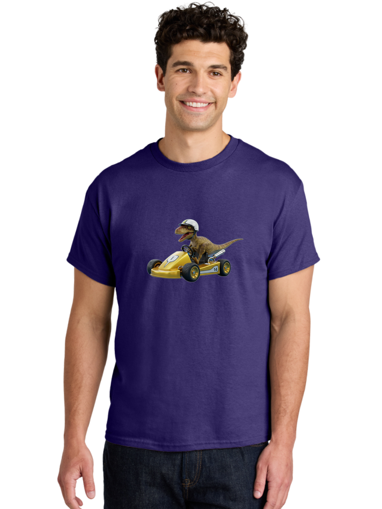T-Rex-Go-Kart-14 Men'S Graphic Tee, 100% Cotton, Comfortable Casual Summer Wear, Machine Washable, Vintage Camera, Old Camera, Antique Camera, Black Camera, Classic Photography, Photography Equipment, Nostalgic Device, Film Camera, Camera Art Bai436