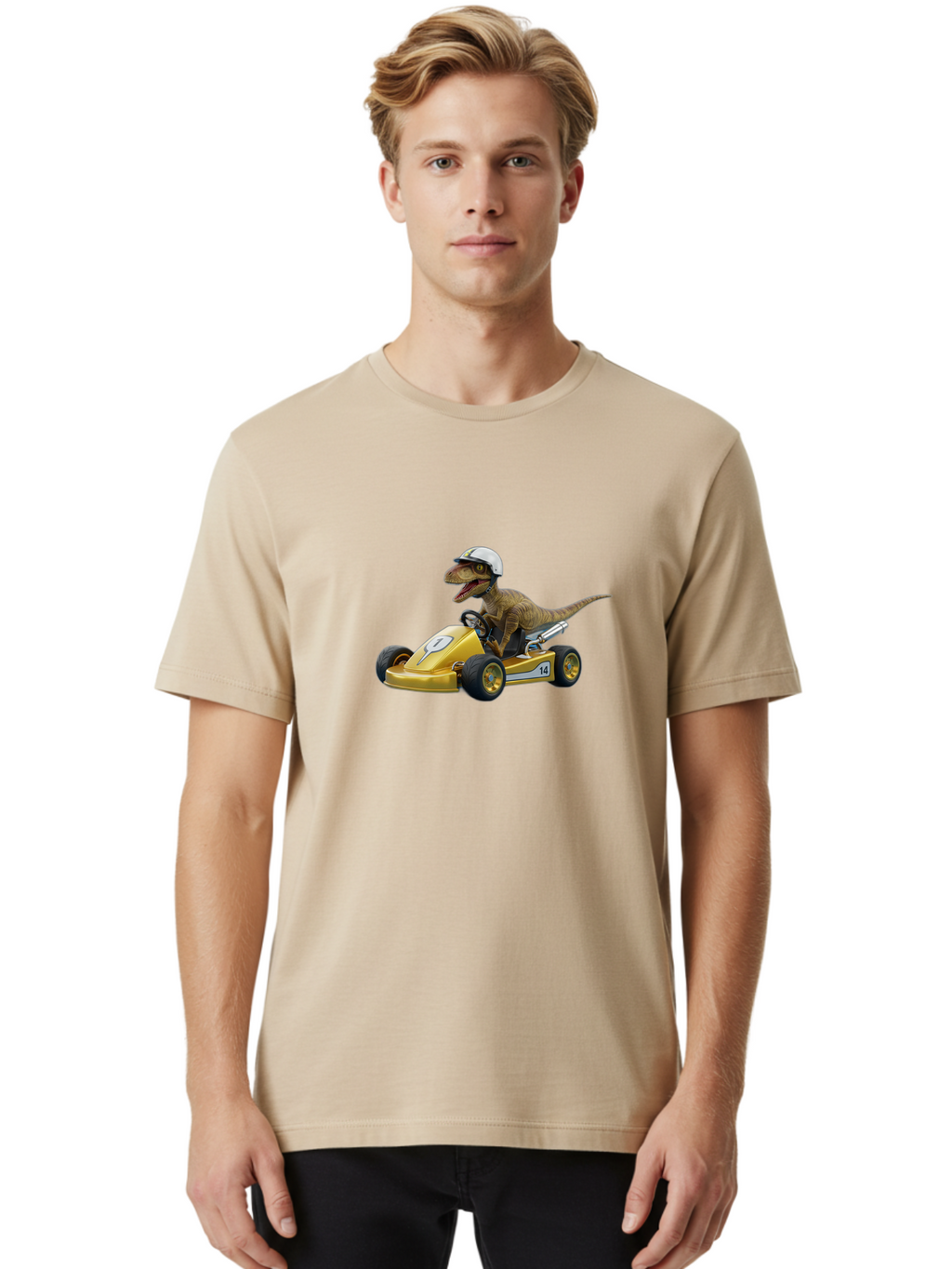 T-Rex-Go-Kart-14 Men'S Graphic Tee, 100% Cotton, Comfortable Casual Summer Wear, Machine Washable, Vintage Camera, Old Camera, Antique Camera, Black Camera, Classic Photography, Photography Equipment, Nostalgic Device, Film Camera, Camera Art Bai436