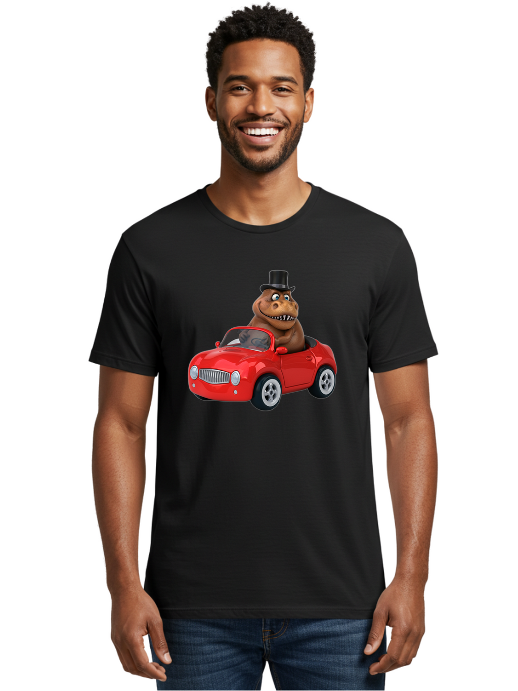 T-Rex-In-Convertible Men'S Graphic Tee, 100% Cotton, Comfortable Casual Summer Wear, Machine Washable, Vintage Camera, Old Camera, Antique Camera, Black Camera, Classic Photography, Photography Equipment, Nostalgic Device, Film Camera, Bai437