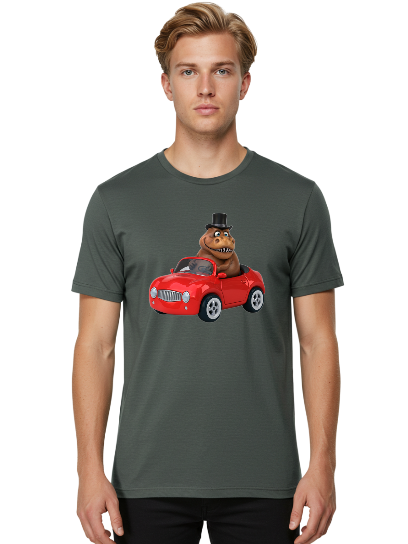 T-Rex-In-Convertible Men'S Graphic Tee, 100% Cotton, Comfortable Casual Summer Wear, Machine Washable, Vintage Camera, Old Camera, Antique Camera, Black Camera, Classic Photography, Photography Equipment, Nostalgic Device, Film Camera, Bai437
