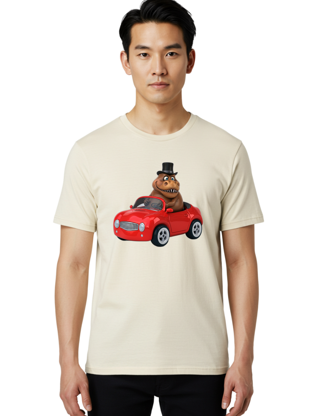 T-Rex-In-Convertible Men'S Graphic Tee, 100% Cotton, Comfortable Casual Summer Wear, Machine Washable, Vintage Camera, Old Camera, Antique Camera, Black Camera, Classic Photography, Photography Equipment, Nostalgic Device, Film Camera, Bai437