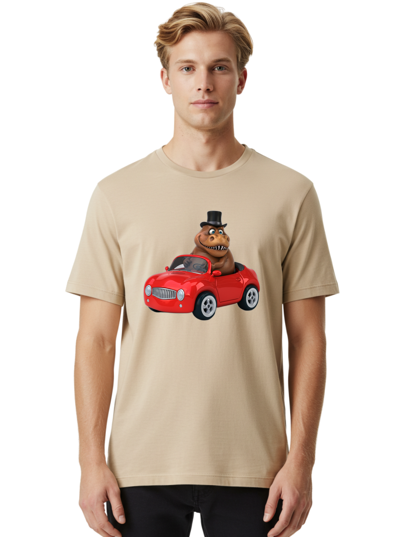 T-Rex-In-Convertible Men'S Graphic Tee, 100% Cotton, Comfortable Casual Summer Wear, Machine Washable, Vintage Camera, Old Camera, Antique Camera, Black Camera, Classic Photography, Photography Equipment, Nostalgic Device, Film Camera, Bai437