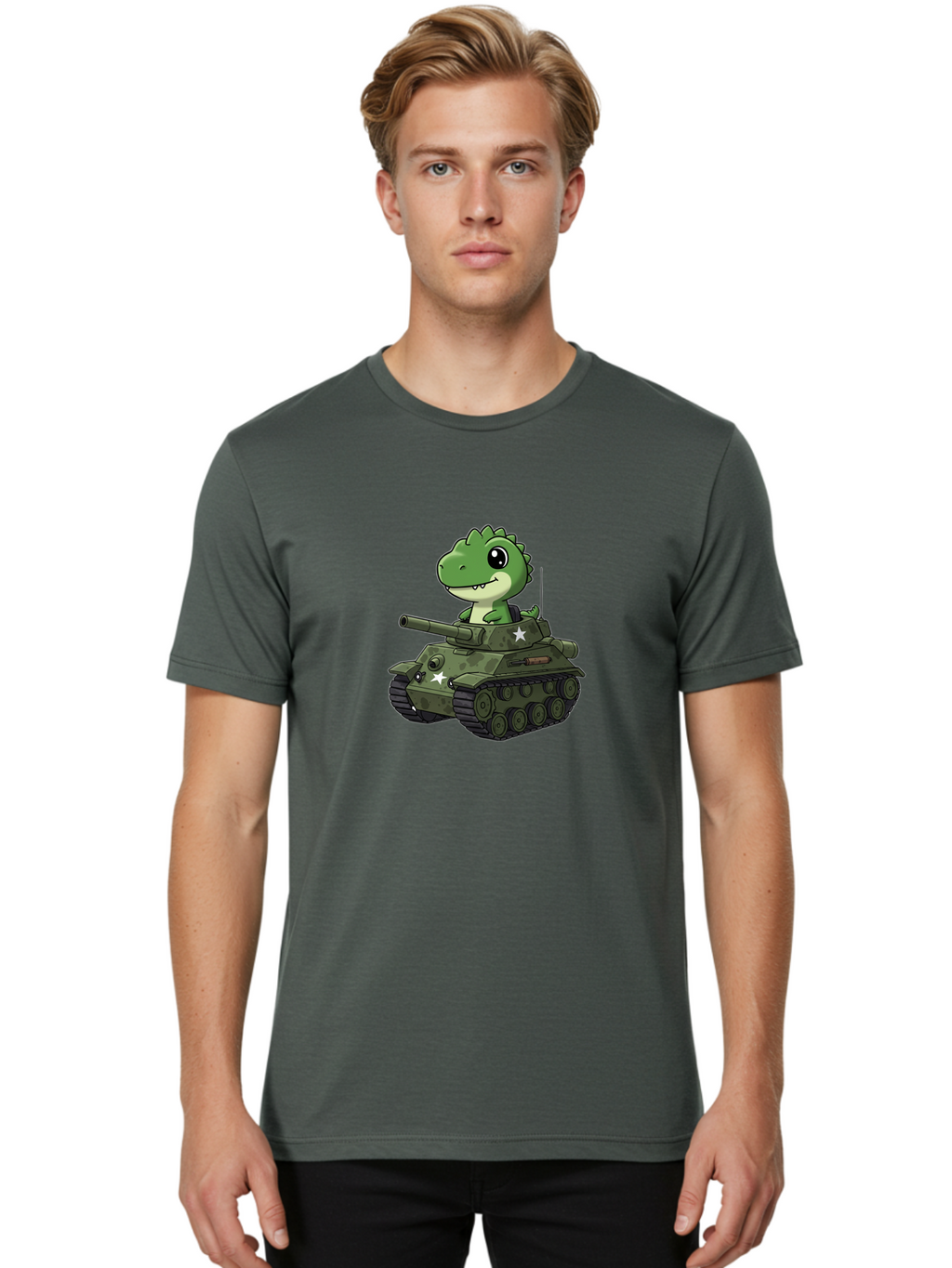 T-Rex-Tank Men'S Graphic Tee, 100% Cotton, Comfortable Casual Summer Wear, Machine Washable, Vintage Camera, Old Camera, Antique Camera, Black Camera, Classic Photography, Photography Equipment, Nostalgic Device, Film Camera, Camera Art Bai442