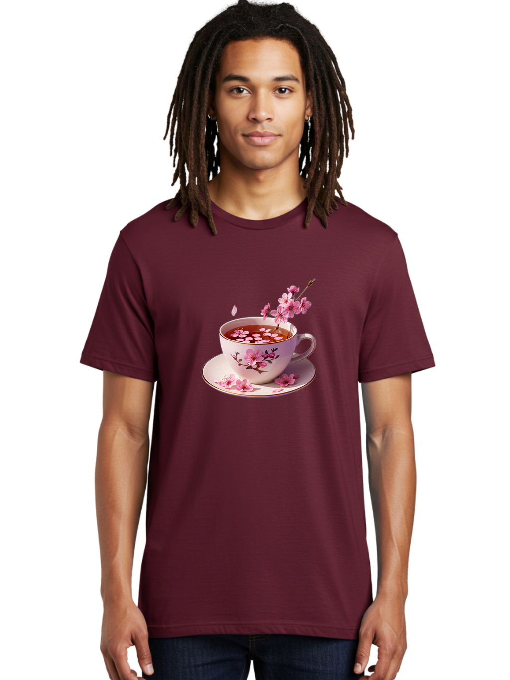 Tea-Cup-With-Cherry-Blossoms Men'S Graphic Tee, 100% Cotton, Comfortable Casual Summer Wear, Machine Washable, Vintage Camera, Old Camera, Antique Camera, Black Camera, Classic Photography, Photography Equipment, Nostalgic Device, Film Camera, Bai448