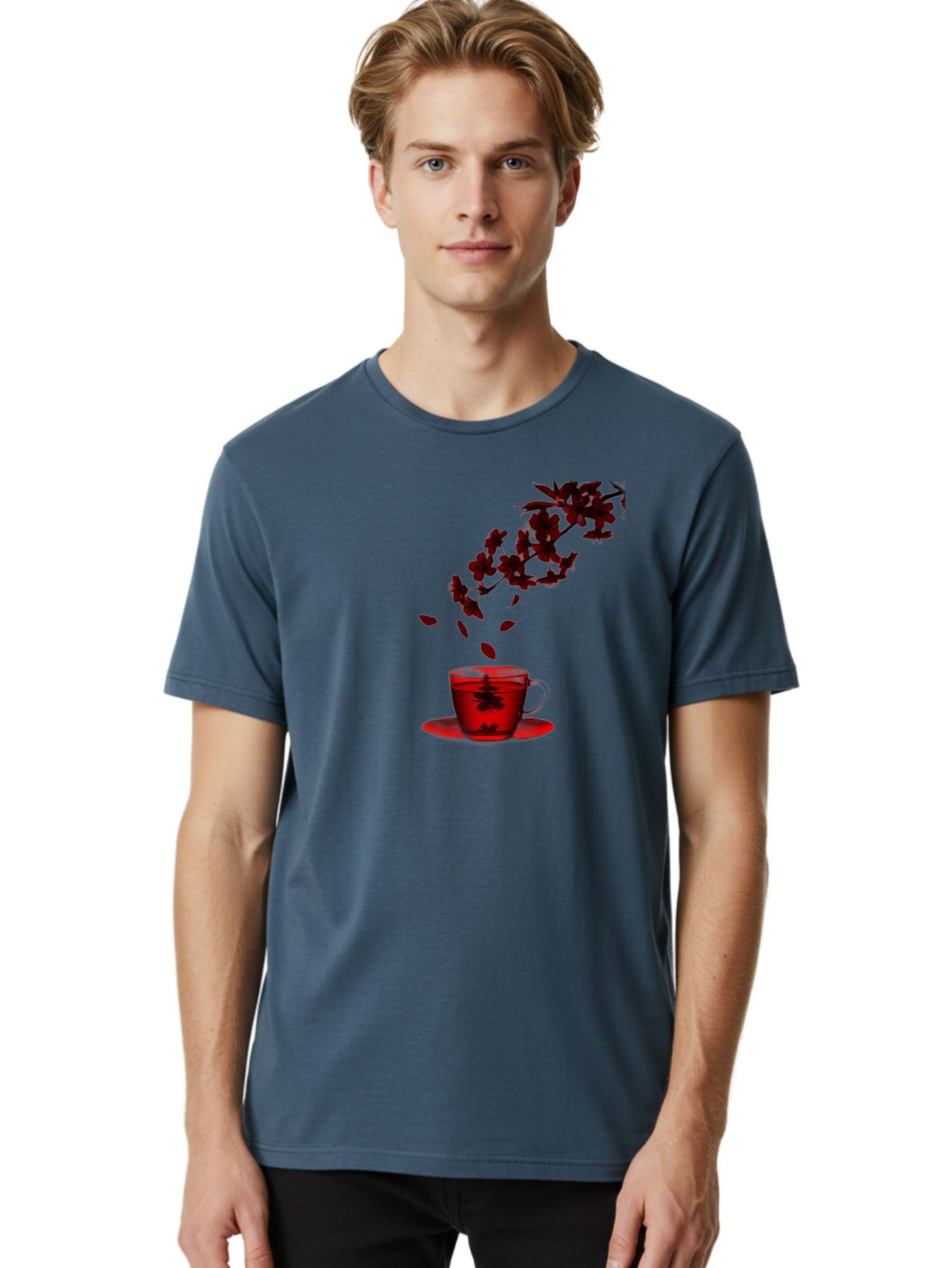 Tea-Cup Men'S Graphic Tee, 100% Cotton, Comfortable Casual Summer Wear, Machine Washable, Vintage Camera, Old Camera, Antique Camera, Black Camera, Classic Photography, Photography Equipment, Nostalgic Device, Film Camera, Camera Art Bai450