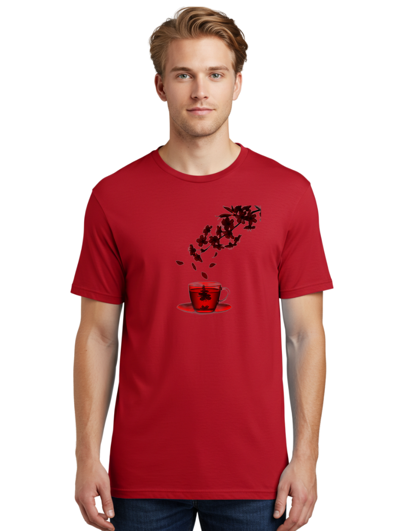 Tea-Cup Men'S Graphic Tee, 100% Cotton, Comfortable Casual Summer Wear, Machine Washable, Vintage Camera, Old Camera, Antique Camera, Black Camera, Classic Photography, Photography Equipment, Nostalgic Device, Film Camera, Camera Art Bai450