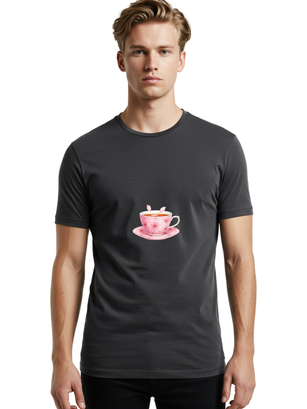 Teacup-With-Rabbit-Ears Men'S Graphic Tee, 100% Cotton, Comfortable Casual Summer Wear, Machine Washable, Vintage Camera, Old Camera, Antique Camera, Black Camera, Classic Photography, Photography Equipment, Nostalgic Device, Film Camera, Bai451