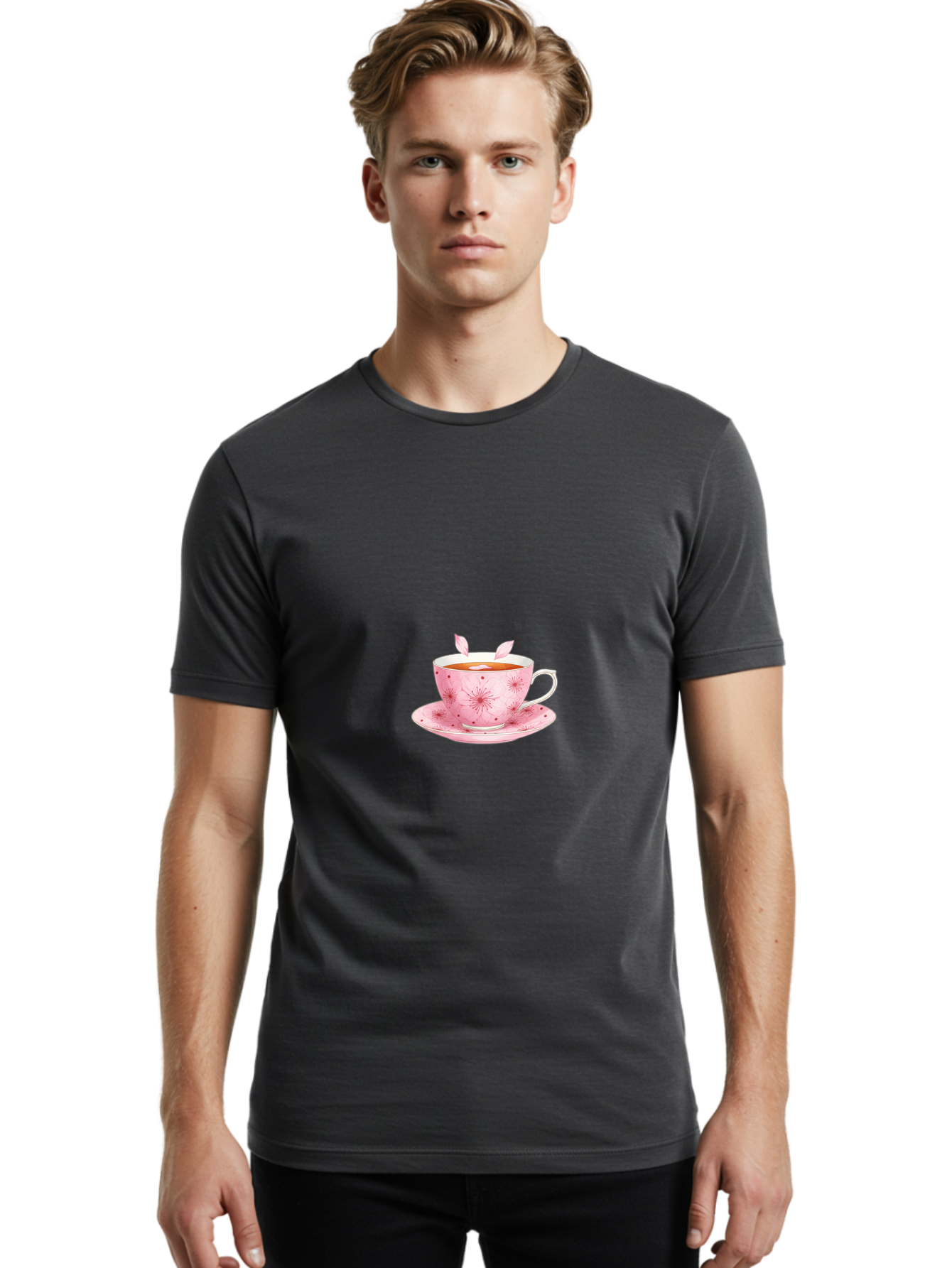 Teacup-With-Rabbit-Ears Men'S Graphic Tee, 100% Cotton, Comfortable Casual Summer Wear, Machine Washable, Vintage Camera, Old Camera, Antique Camera, Black Camera, Classic Photography, Photography Equipment, Nostalgic Device, Film Camera, Bai451