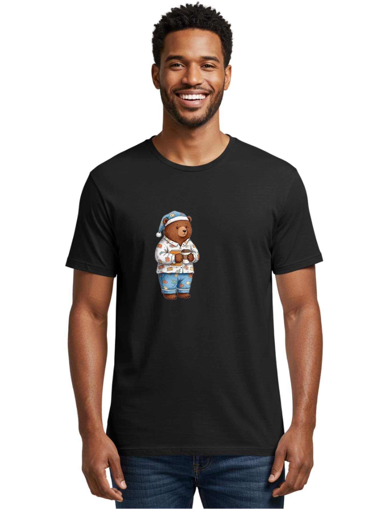 Teddy-Bear-In-Pajamas-1 Men'S Graphic Tee, 100% Cotton, Comfortable Casual Summer Wear, Machine Washable, Vintage Camera, Old Camera, Antique Camera, Black Camera, Classic Photography, Photography Equipment, Nostalgic Device, Film Camera, Bai454