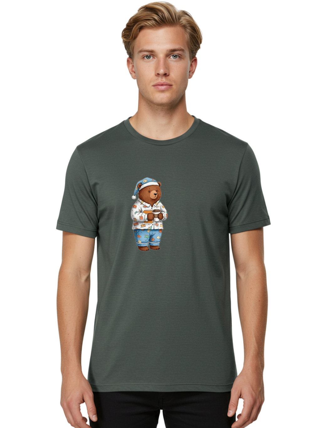 Teddy-Bear-In-Pajamas-1 Men'S Graphic Tee, 100% Cotton, Comfortable Casual Summer Wear, Machine Washable, Vintage Camera, Old Camera, Antique Camera, Black Camera, Classic Photography, Photography Equipment, Nostalgic Device, Film Camera, Bai454