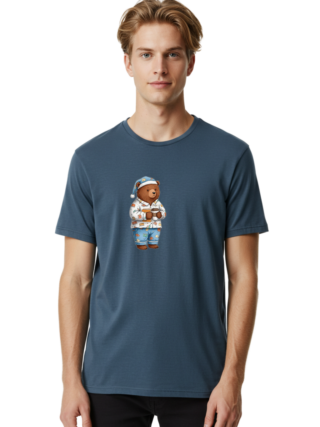 Teddy-Bear-In-Pajamas-1 Men'S Graphic Tee, 100% Cotton, Comfortable Casual Summer Wear, Machine Washable, Vintage Camera, Old Camera, Antique Camera, Black Camera, Classic Photography, Photography Equipment, Nostalgic Device, Film Camera, Bai454