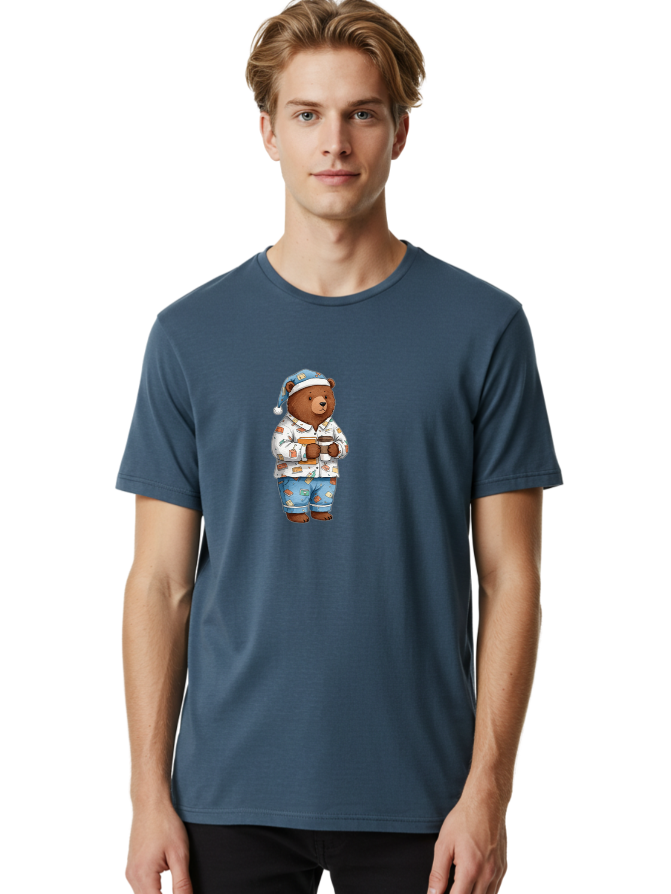 Teddy-Bear-In-Pajamas-1 Men'S Graphic Tee, 100% Cotton, Comfortable Casual Summer Wear, Machine Washable, Vintage Camera, Old Camera, Antique Camera, Black Camera, Classic Photography, Photography Equipment, Nostalgic Device, Film Camera, Bai454