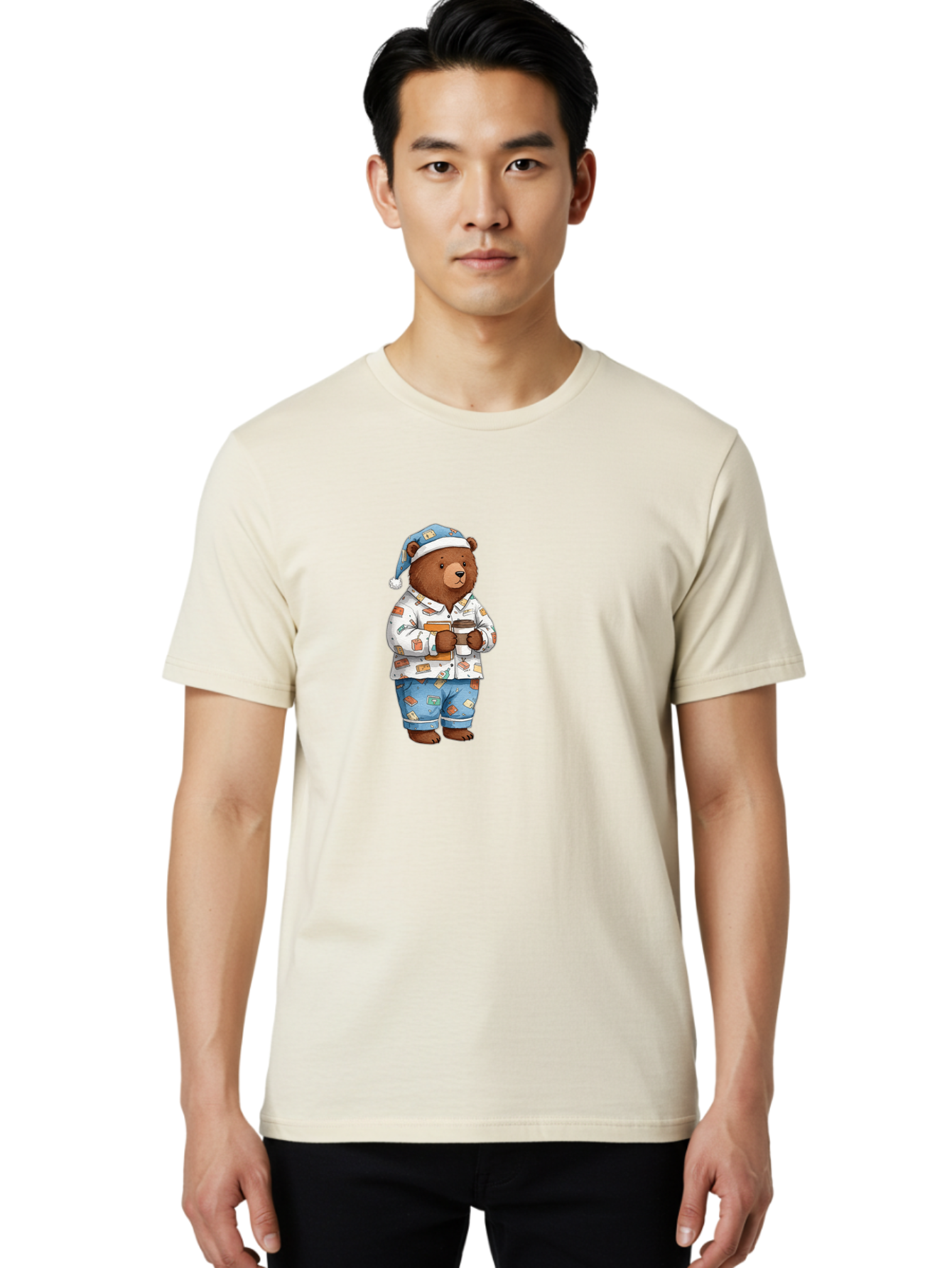 Teddy-Bear-In-Pajamas-1 Men'S Graphic Tee, 100% Cotton, Comfortable Casual Summer Wear, Machine Washable, Vintage Camera, Old Camera, Antique Camera, Black Camera, Classic Photography, Photography Equipment, Nostalgic Device, Film Camera, Bai454