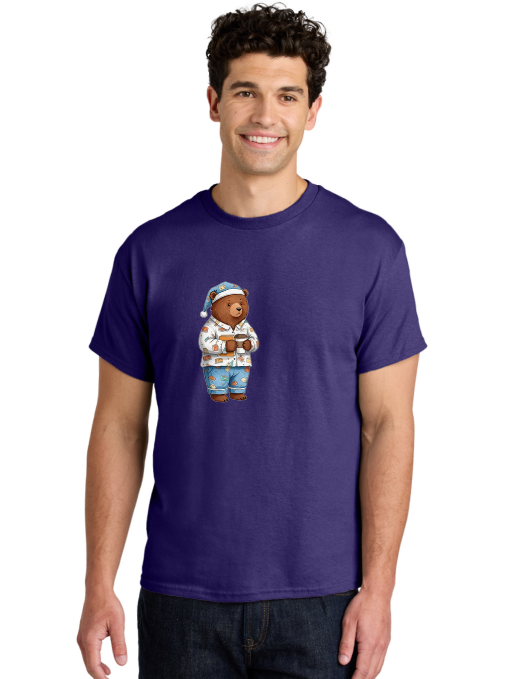 Teddy-Bear-In-Pajamas-1 Men'S Graphic Tee, 100% Cotton, Comfortable Casual Summer Wear, Machine Washable, Vintage Camera, Old Camera, Antique Camera, Black Camera, Classic Photography, Photography Equipment, Nostalgic Device, Film Camera, Bai454