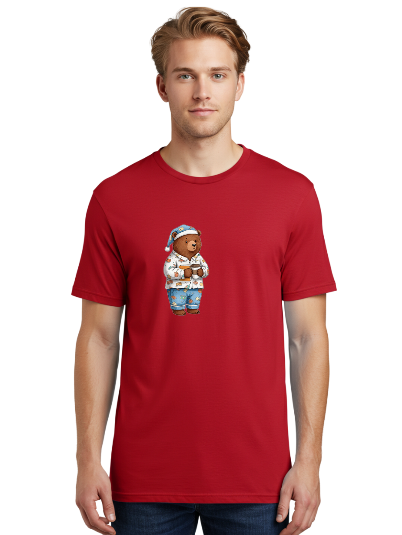 Teddy-Bear-In-Pajamas-1 Men'S Graphic Tee, 100% Cotton, Comfortable Casual Summer Wear, Machine Washable, Vintage Camera, Old Camera, Antique Camera, Black Camera, Classic Photography, Photography Equipment, Nostalgic Device, Film Camera, Bai454