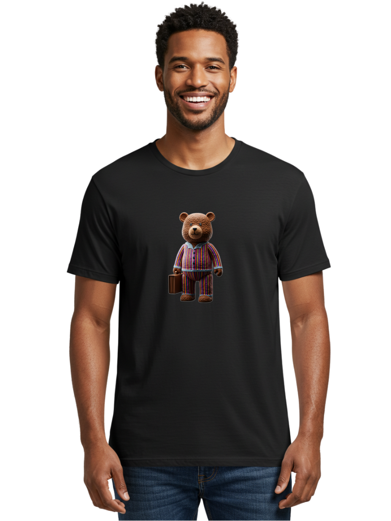 Teddy-Bear-In-Pajamas-11 Men'S Graphic Tee, 100% Cotton, Comfortable Casual Summer Wear, Machine Washable, Vintage Camera, Old Camera, Antique Camera, Black Camera, Classic Photography, Photography Equipment, Nostalgic Device, Film Camera, Bai456