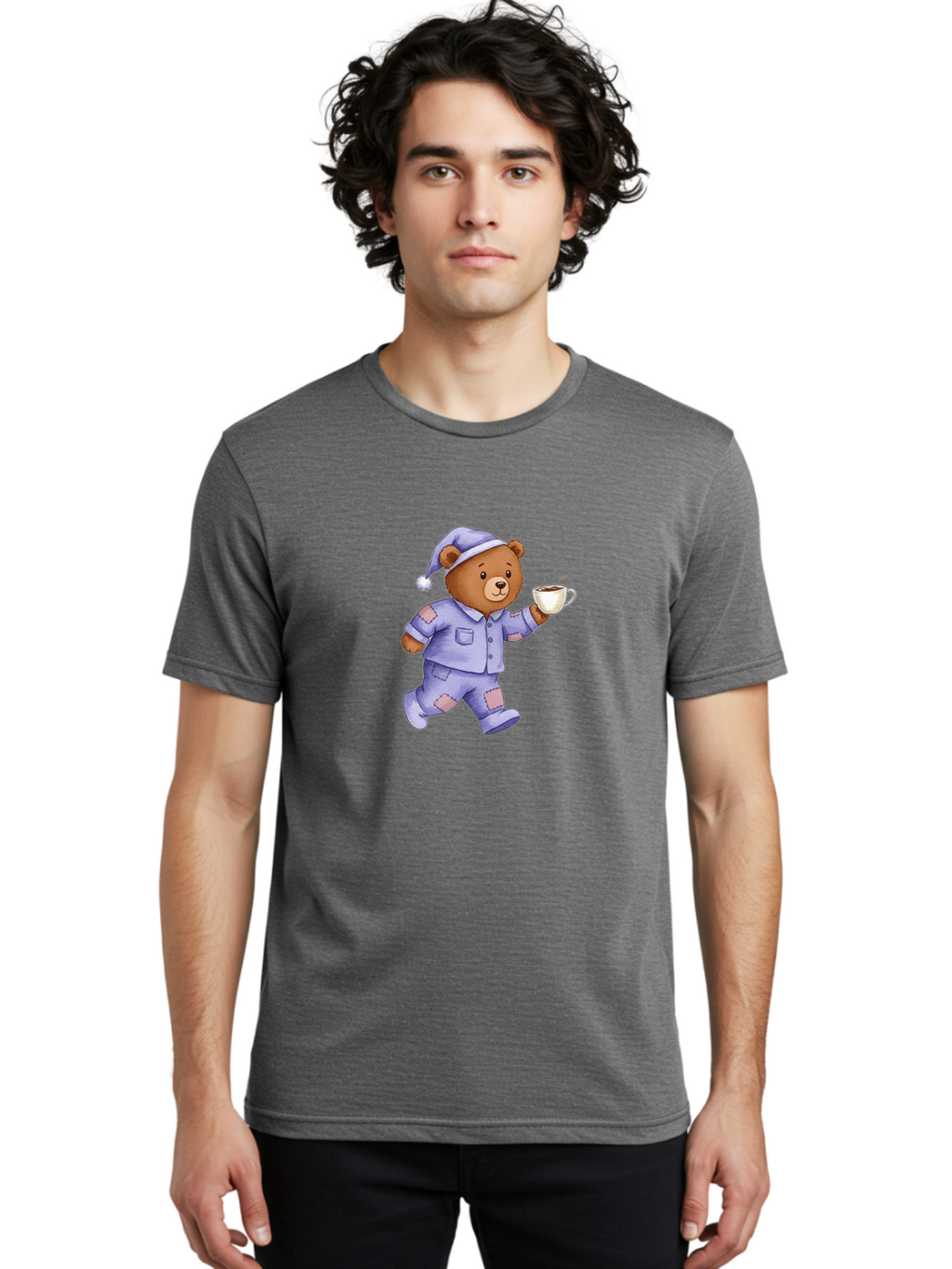 Teddy-Bear-In-Pajamas-2 Men'S Graphic Tee, 100% Cotton, Comfortable Casual Summer Wear, Machine Washable, Vintage Camera, Old Camera, Antique Camera, Black Camera, Classic Photography, Photography Equipment, Nostalgic Device, Film Camera, Bai457
