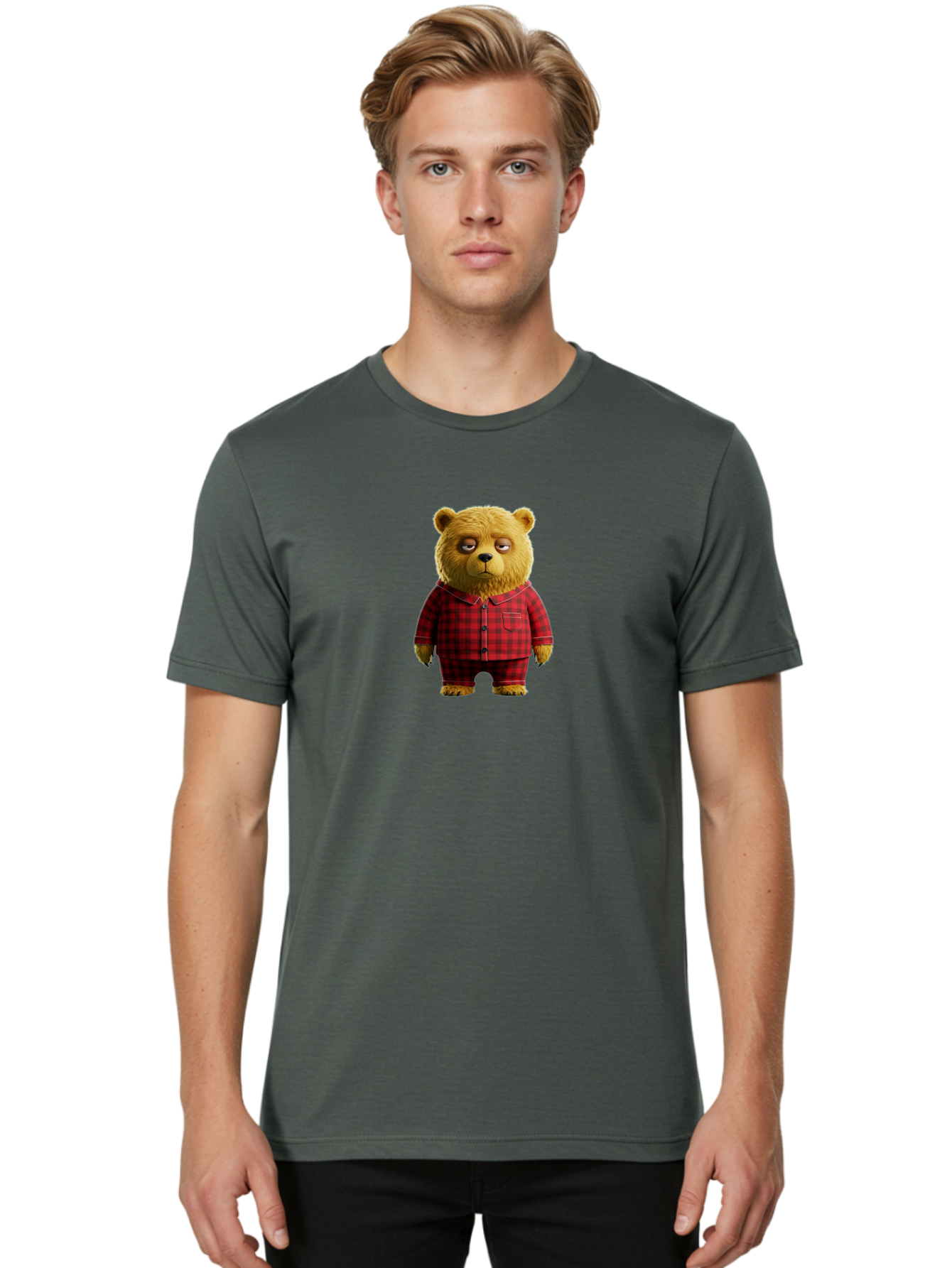 Teddy-In-Pajamas-1 Men'S Graphic Tee, 100% Cotton, Comfortable Casual Summer Wear, Machine Washable, Vintage Camera, Old Camera, Antique Camera, Black Camera, Classic Photography, Photography Equipment, Nostalgic Device, Film Camera, Bai473