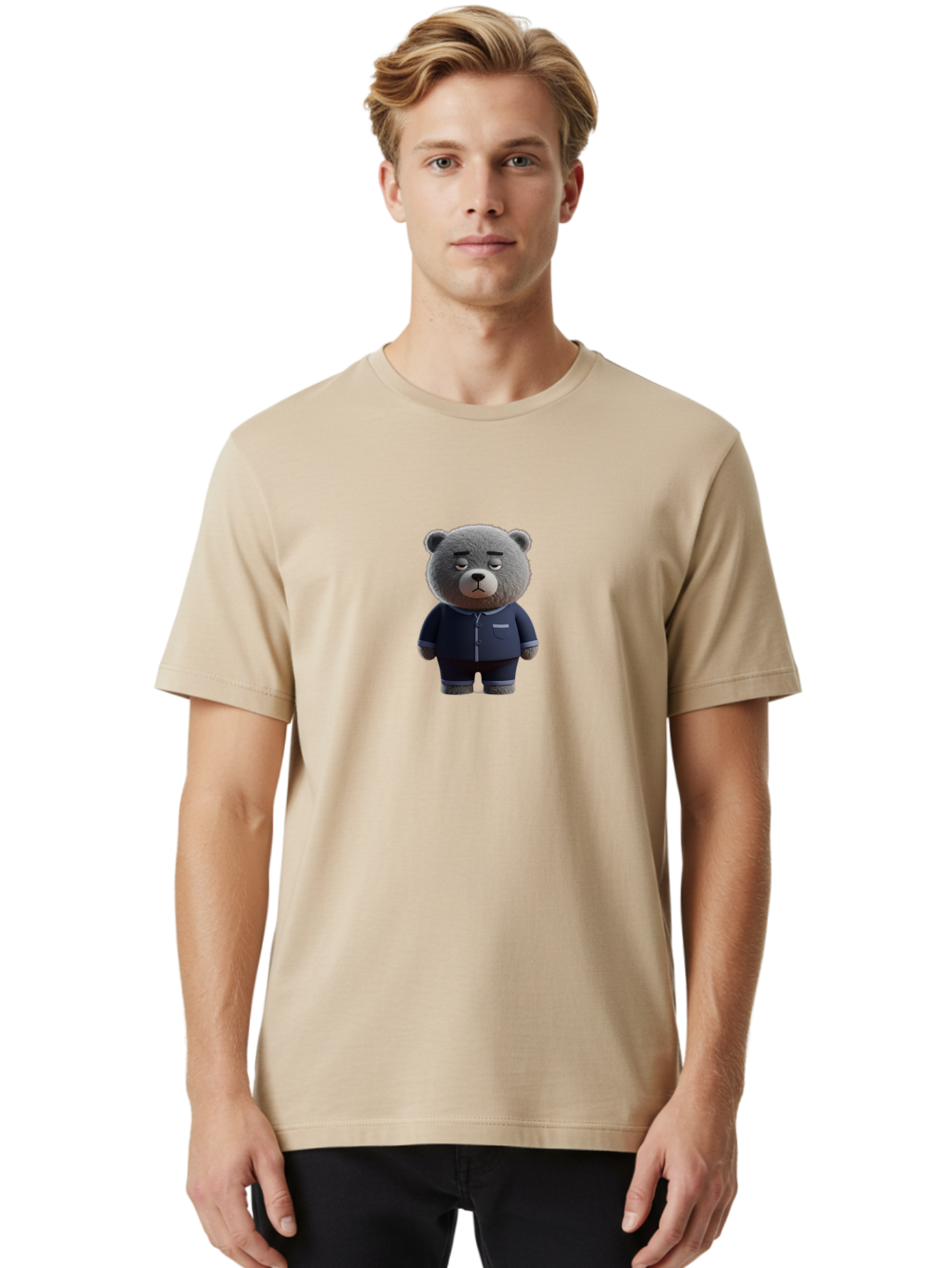 Teddy-In-Pajamas-2 Men'S Graphic Tee, 100% Cotton, Comfortable Casual Summer Wear, Machine Washable, Vintage Camera, Old Camera, Antique Camera, Black Camera, Classic Photography, Photography Equipment, Nostalgic Device, Film Camera, Bai474