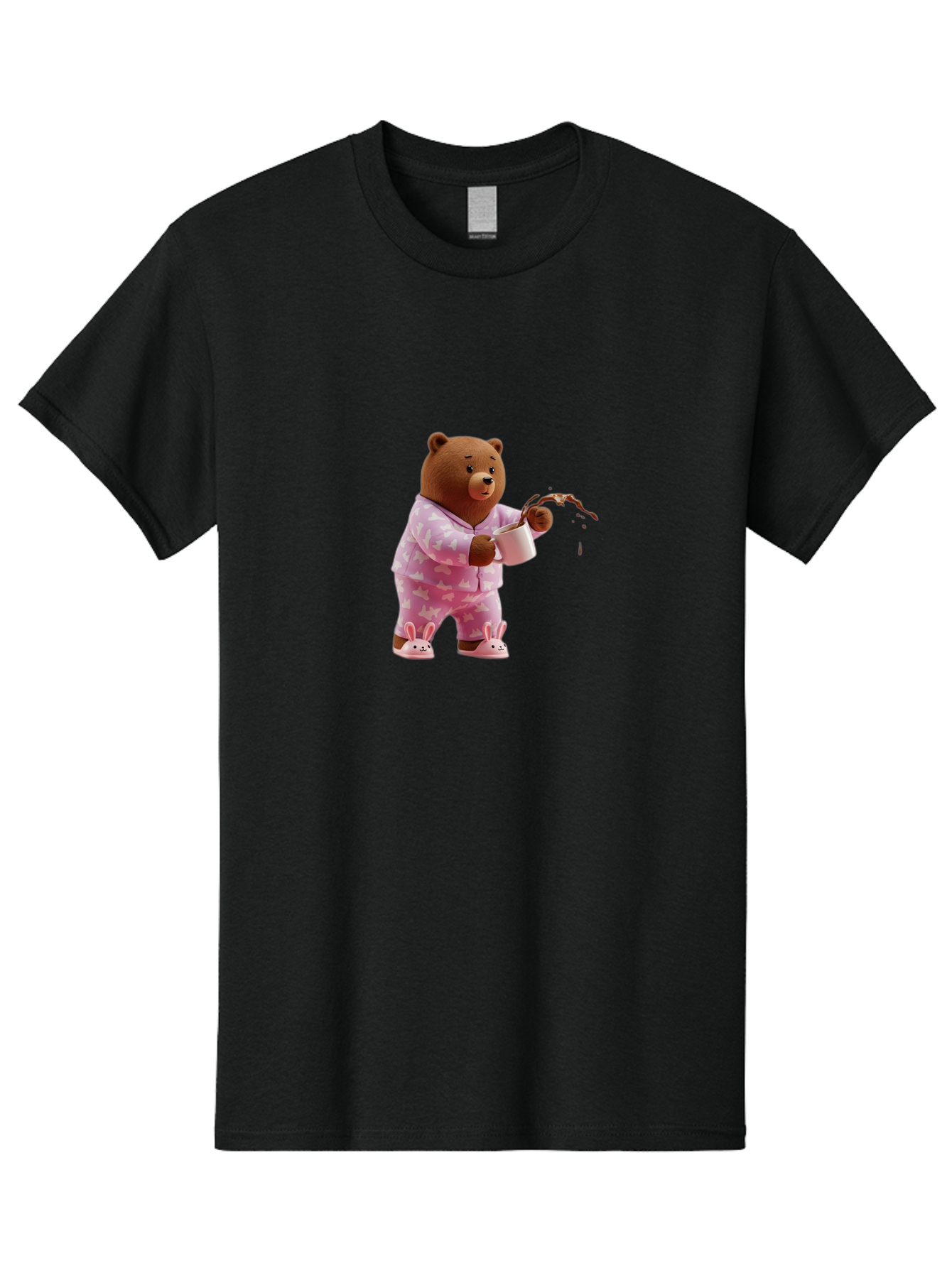 Teddy-Pouring-Coffee Men'S Graphic Tee, 100% Cotton, Comfortable Casual Summer Wear, Machine Washable, Vintage Camera, Old Camera, Antique Camera, Black Camera, Classic Photography, Photography Equipment, Nostalgic Device, Film Camera, Bai476