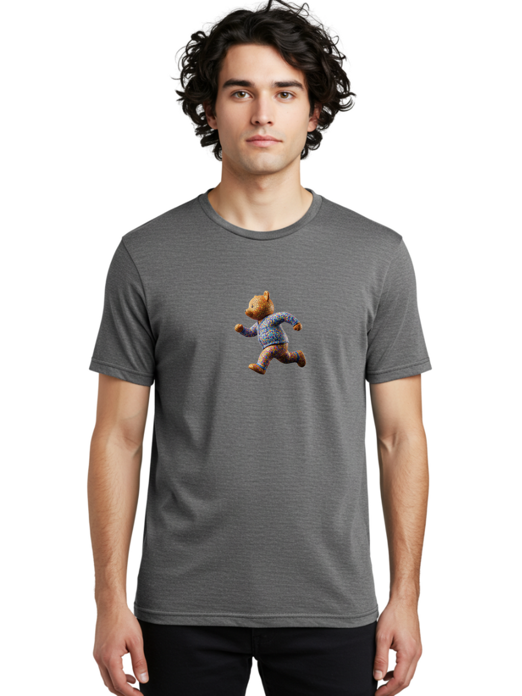 Teddy-Running Men'S Graphic Tee, 100% Cotton, Comfortable Casual Summer Wear, Machine Washable, Vintage Camera, Old Camera, Antique Camera, Black Camera, Classic Photography, Photography Equipment, Nostalgic Device, Film Camera, Camera Art Bai477