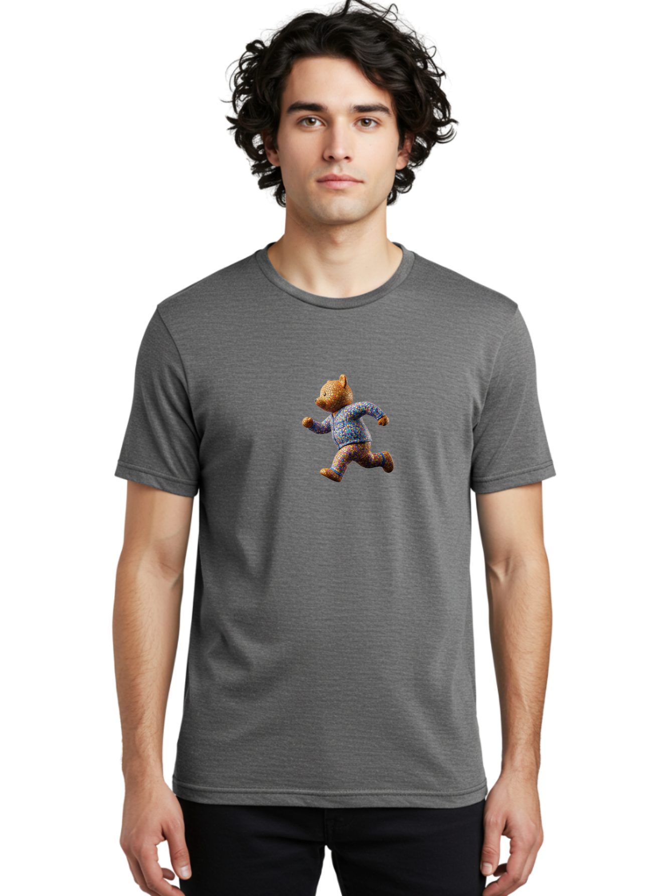 Teddy-Running Men'S Graphic Tee, 100% Cotton, Comfortable Casual Summer Wear, Machine Washable, Vintage Camera, Old Camera, Antique Camera, Black Camera, Classic Photography, Photography Equipment, Nostalgic Device, Film Camera, Camera Art Bai477