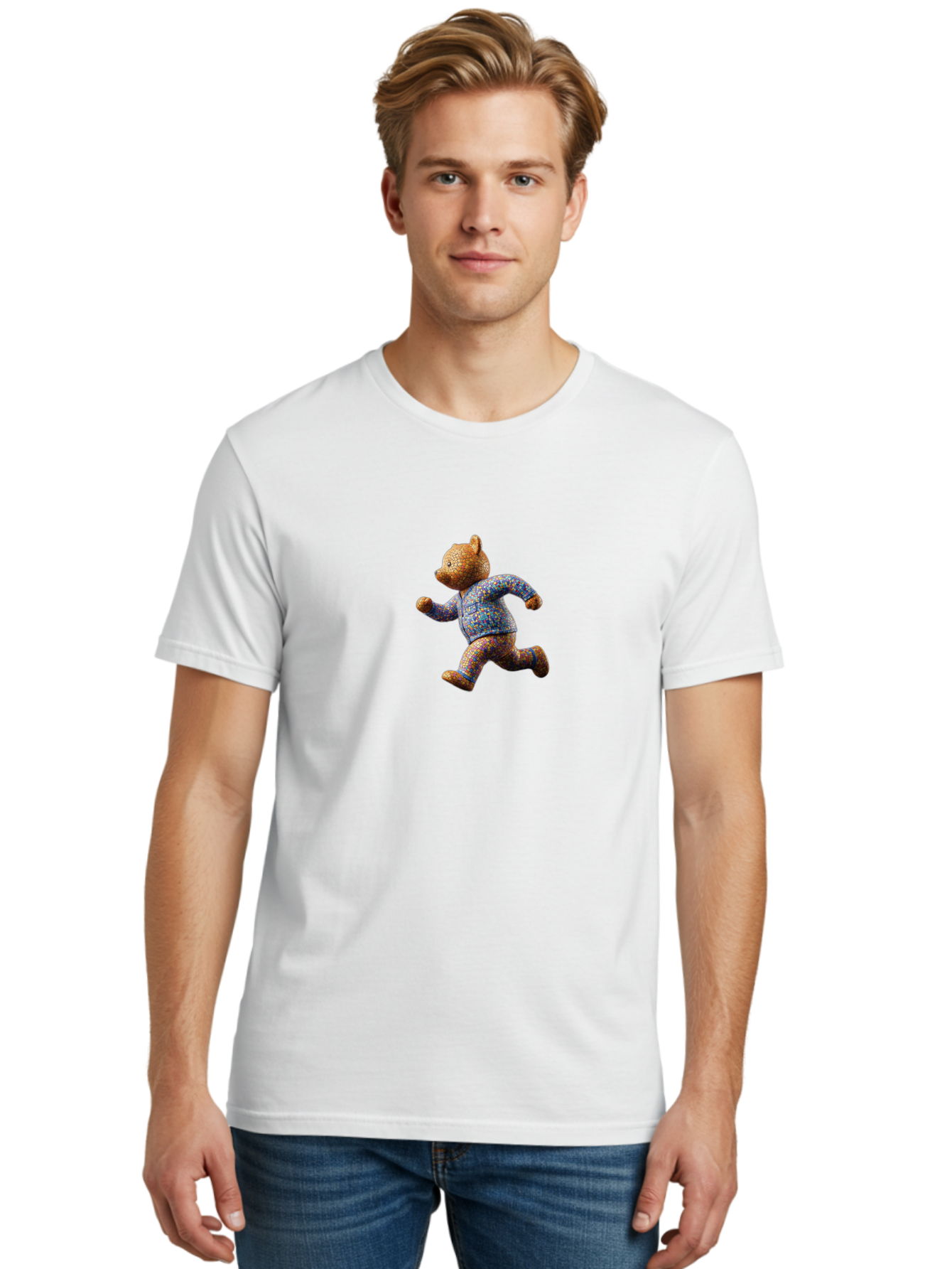 Teddy-Running Men'S Graphic Tee, 100% Cotton, Comfortable Casual Summer Wear, Machine Washable, Vintage Camera, Old Camera, Antique Camera, Black Camera, Classic Photography, Photography Equipment, Nostalgic Device, Film Camera, Camera Art Bai477