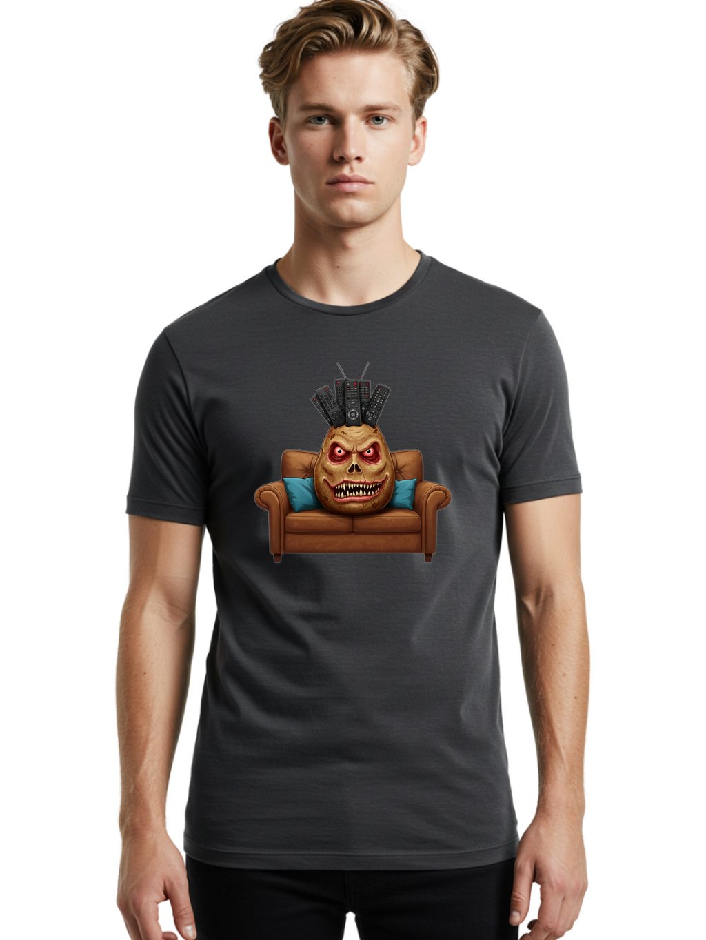 Tv-Head-Monster Men'S Graphic Tee, 100% Cotton, Comfortable Casual Summer Wear, Machine Washable, Vintage Camera, Old Camera, Antique Camera, Black Camera, Classic Photography, Photography Equipment, Nostalgic Device, Film Camera, Camera Art Bai488