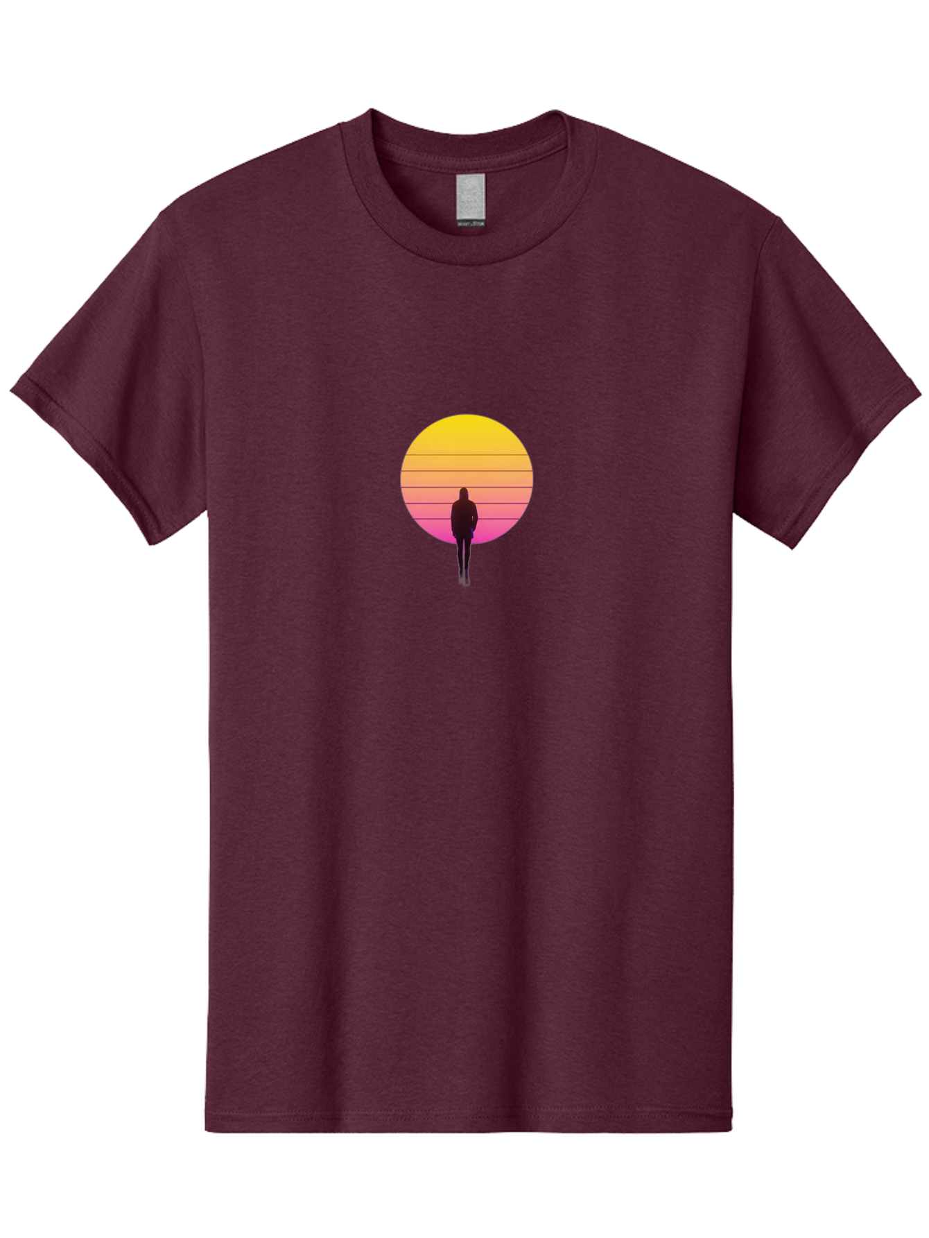 Vaporwave-Silhouette Men'S Graphic Tee, 100% Cotton, Comfortable Casual Summer Wear, Machine Washable, Vintage Camera, Old Camera, Antique Camera, Black Camera, Classic Photography, Photography Equipment, Nostalgic Device, Film Camera, Bai493