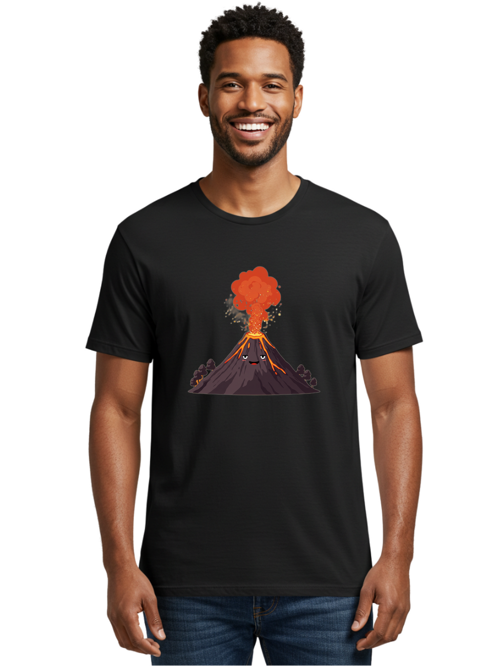 Volcano-11 Men'S Graphic Tee, 100% Cotton, Comfortable Casual Summer Wear, Machine Washable, Vintage Camera, Old Camera, Antique Camera, Black Camera, Classic Photography, Photography Equipment, Nostalgic Device, Film Camera, Camera Art Bai496